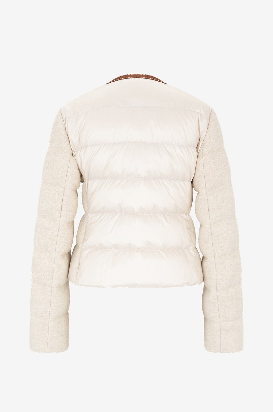 MONCLER Serinde short bouclé tweed down jacket Women BEIGE 2