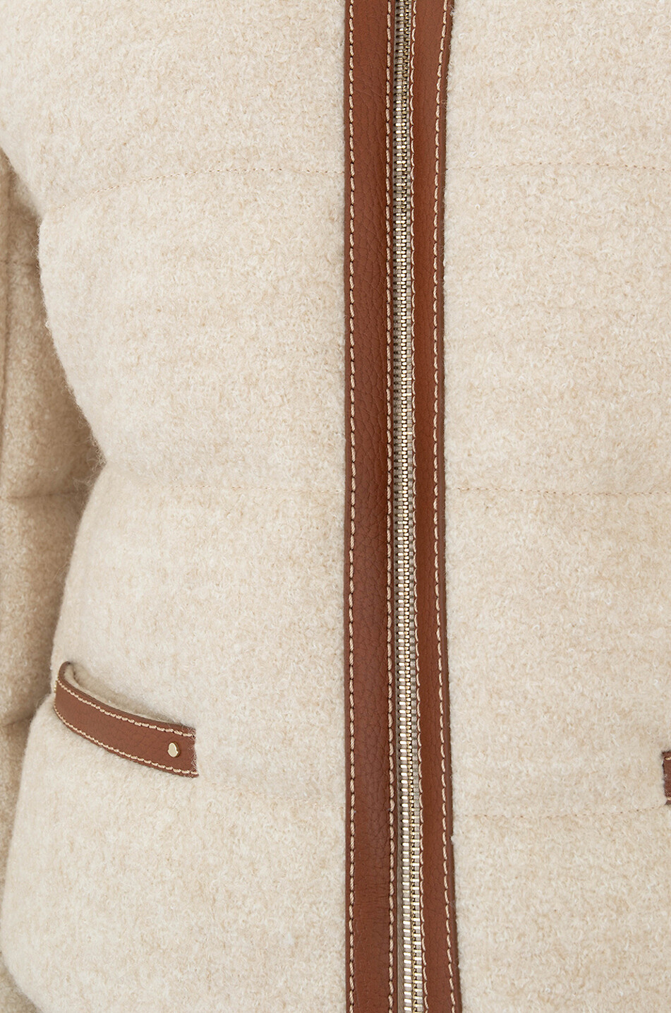 MONCLER Serinde short bouclé tweed down jacket Women BEIGE 3