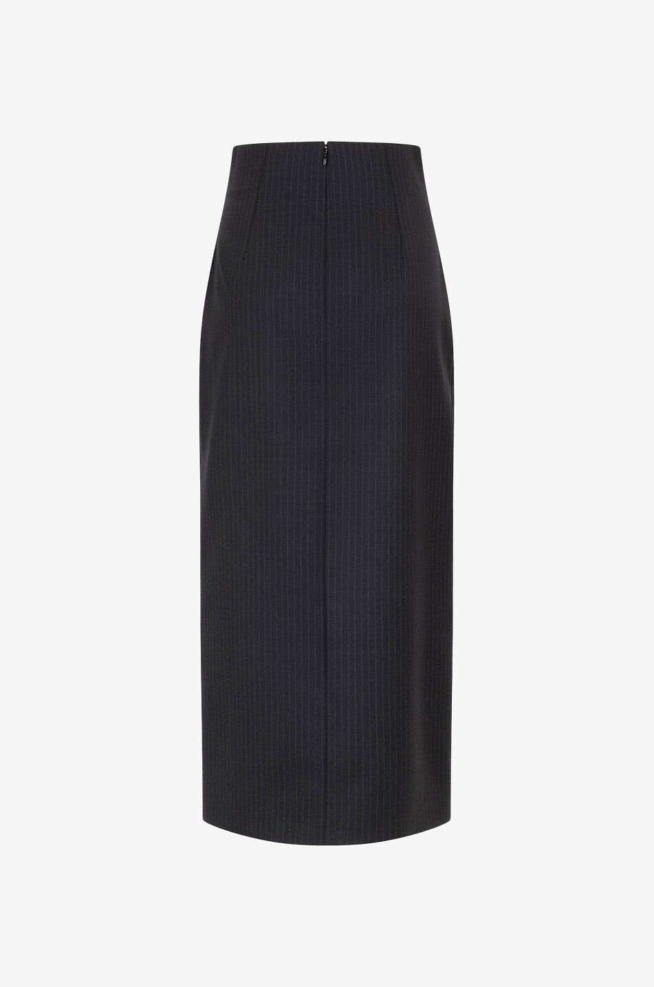 Jupe crayon en laine milleraie