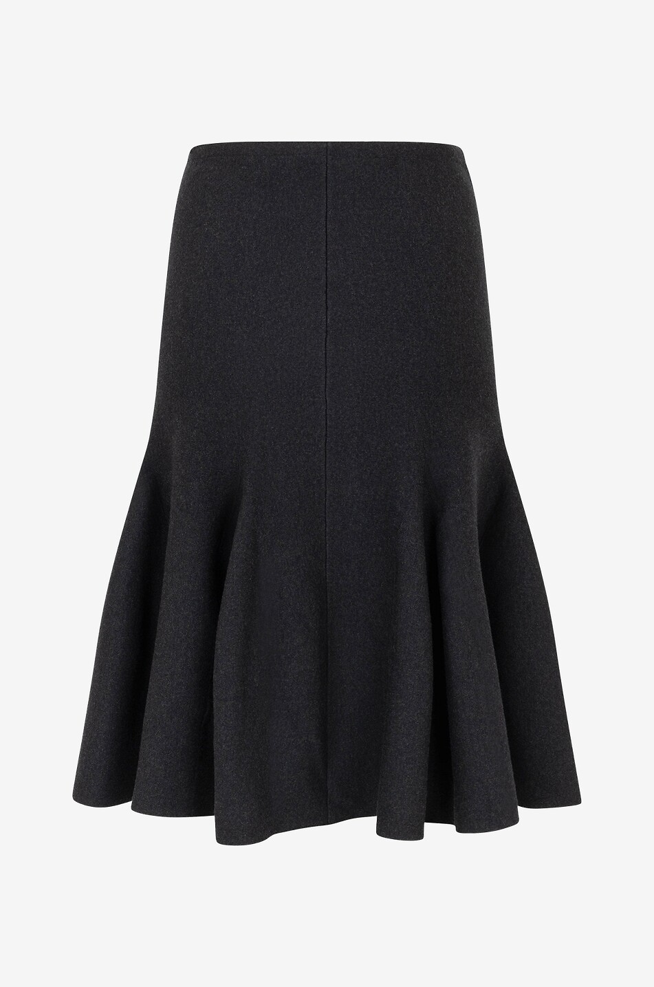 ALAÏA Godet pleat sknit midi skirt Women BLACK 2