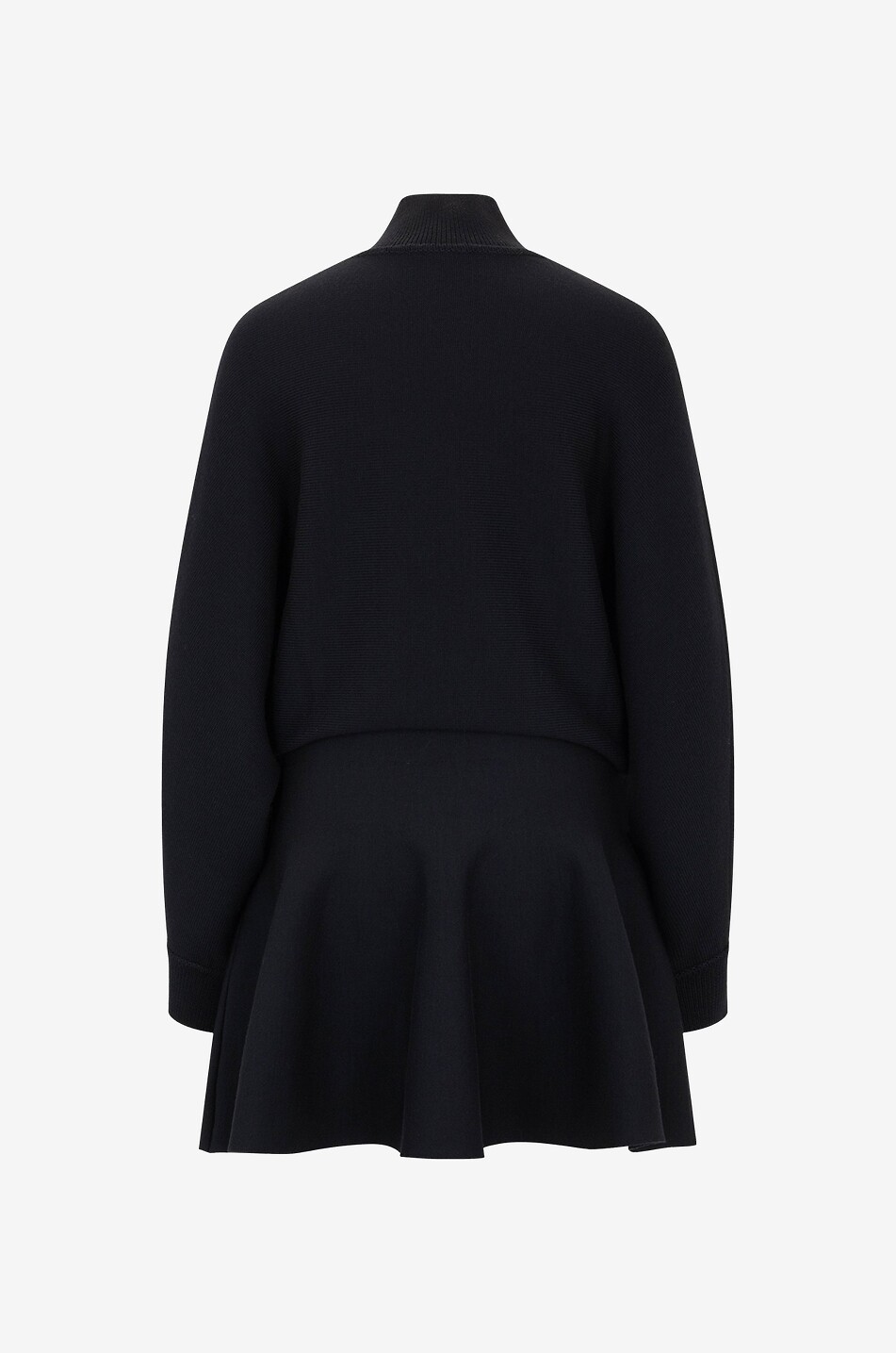 ALAÏA Mini-Strickkleid mit Fledermausärmeln Damen SCHWARZ 3
