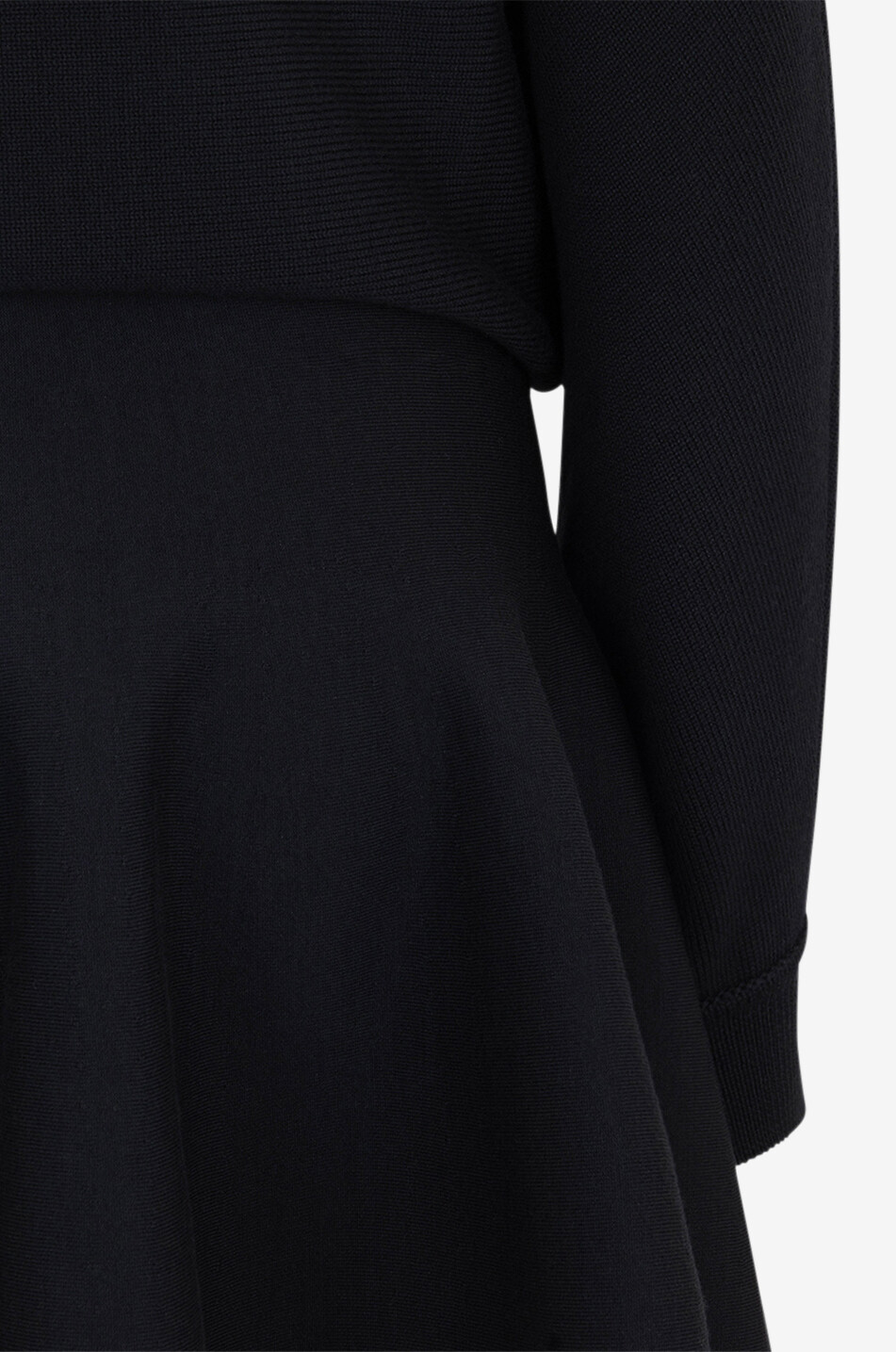 ALAÏA Mini-Strickkleid mit Fledermausärmeln Damen SCHWARZ 4