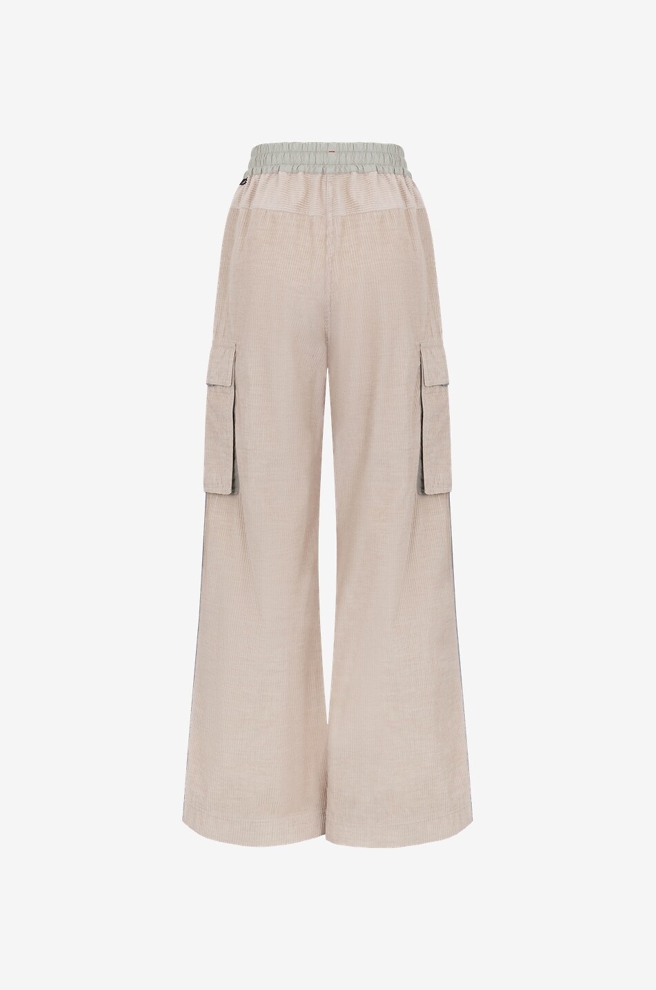 MONCLER GRENOBLE Cargohose aus Cord und Nylon mit reflektierenden Bändern Damen ROSA 2