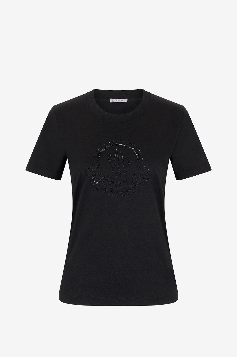 MONCLER T-shirt à manches courtes orné logo en cristaux Femme NOIR 1