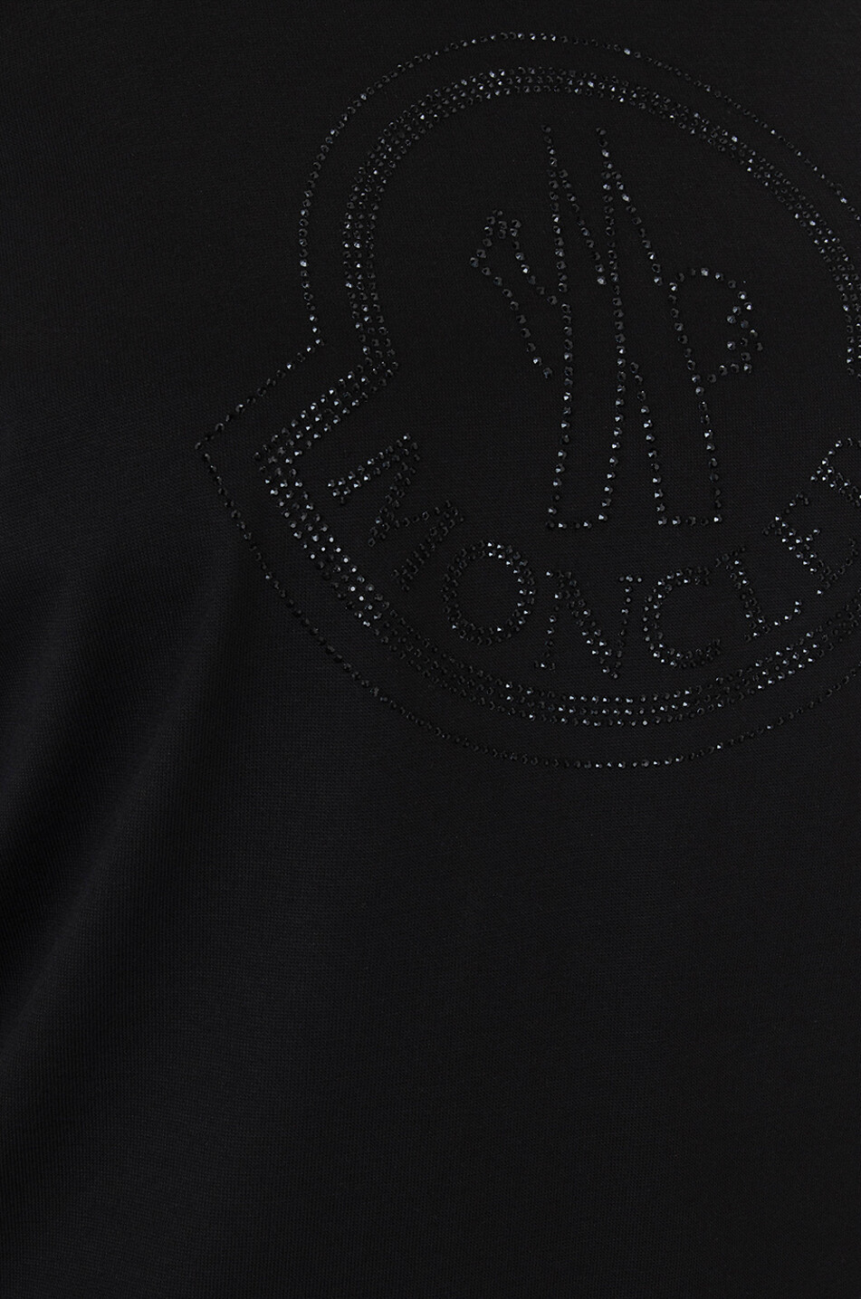 MONCLER T-shirt à manches courtes orné logo en cristaux Femme NOIR 3