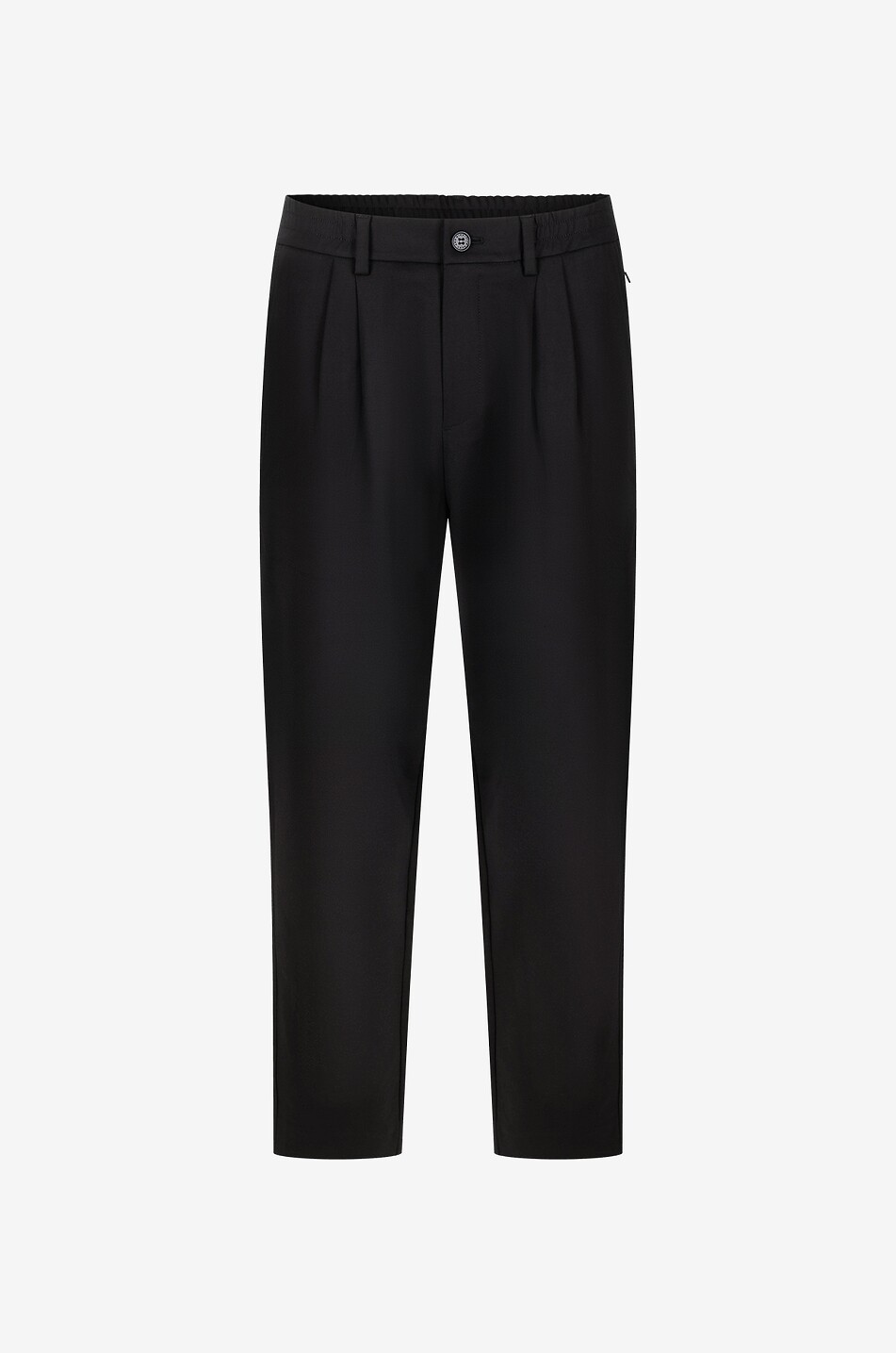 ALPHA TAURI Verkürzte lässige Bundfaltenhose Pavo V1.Y7.02 Herren SCHWARZ 1
