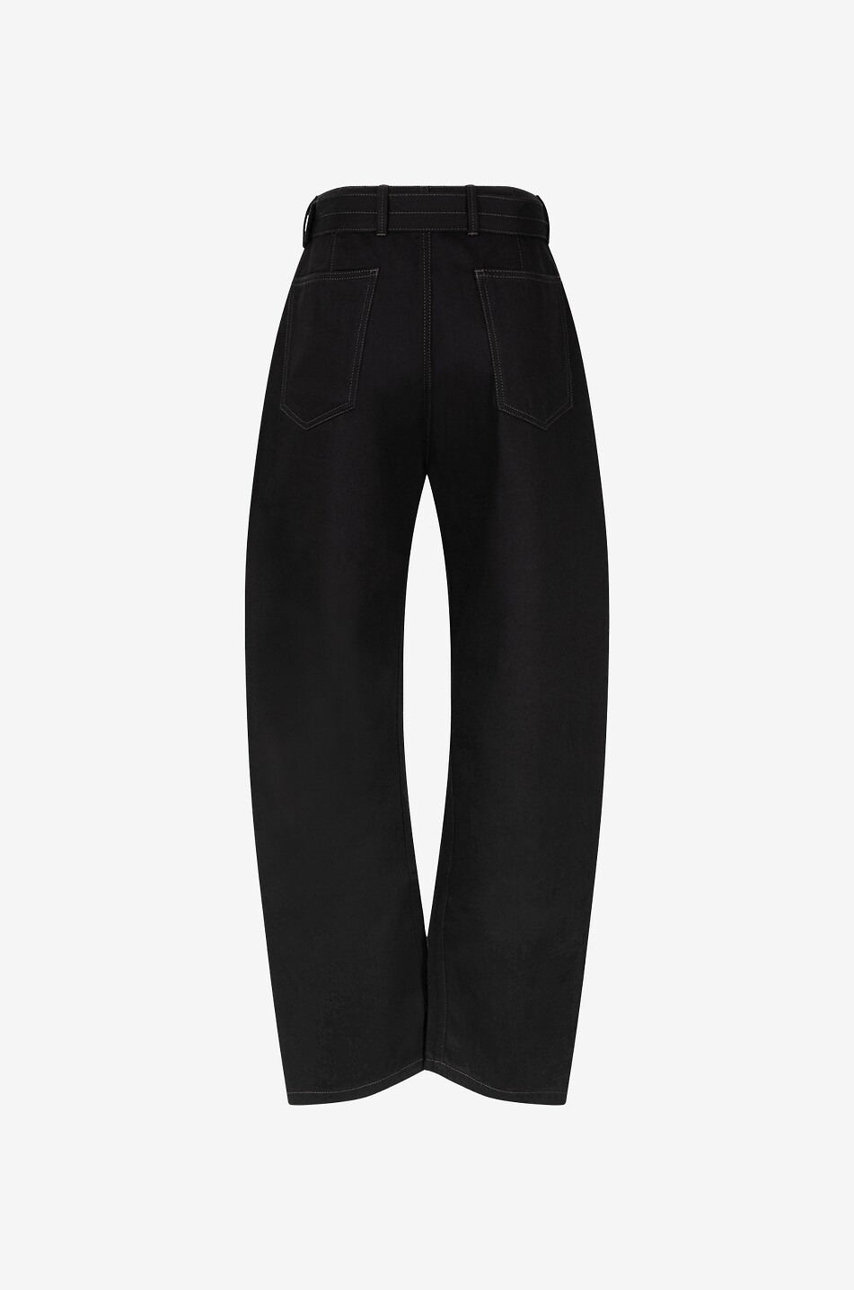 LEMAIRE Twisted Belted relaxed denim trousers Men BLACK 2
