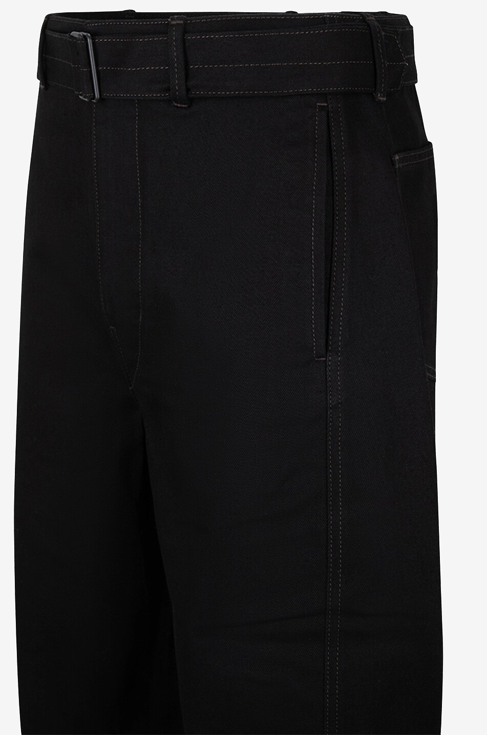 LEMAIRE Twisted Belted relaxed denim trousers Men BLACK 3