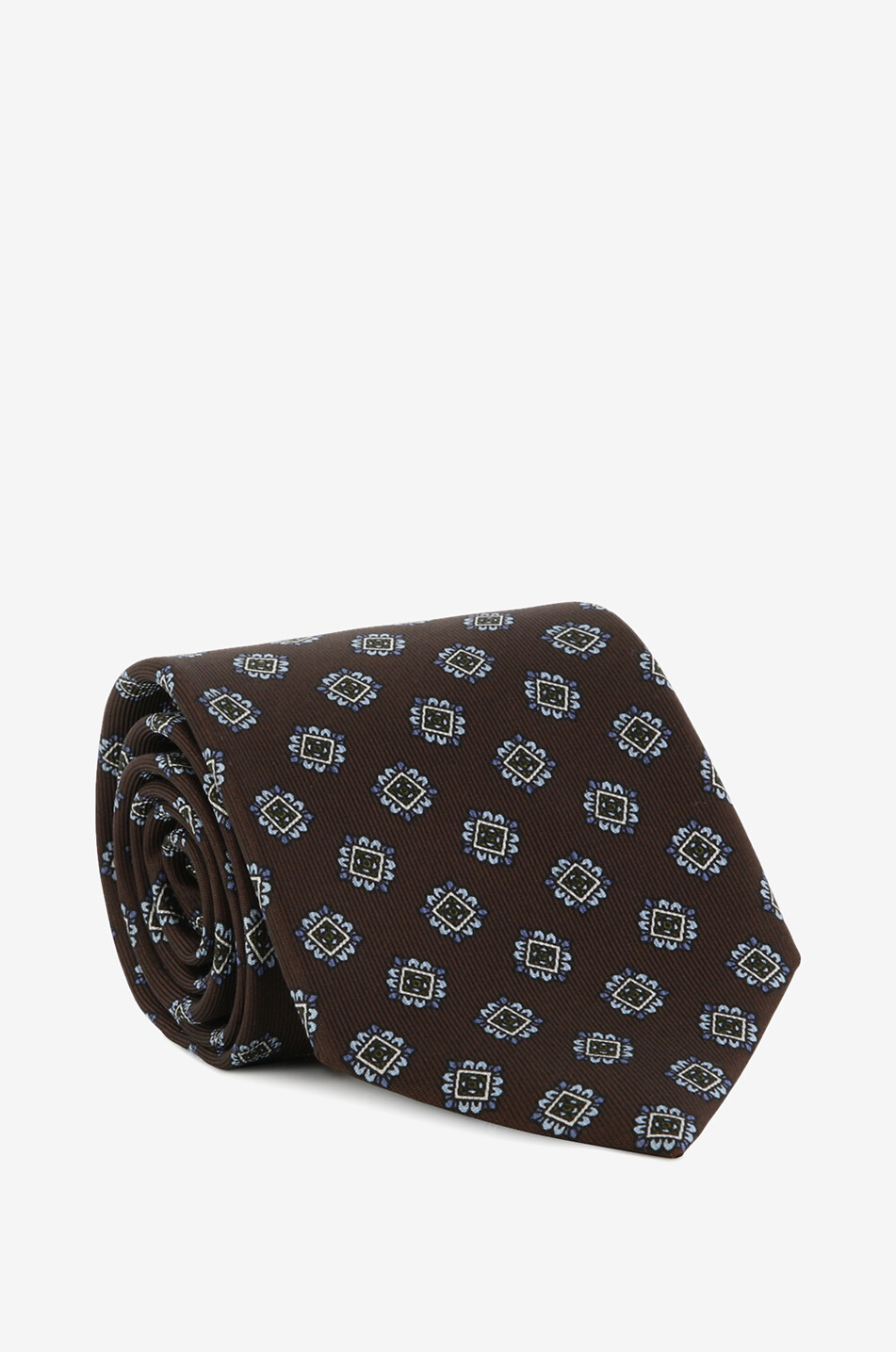 Cravate en soie à motif floral géométrique Nilo
