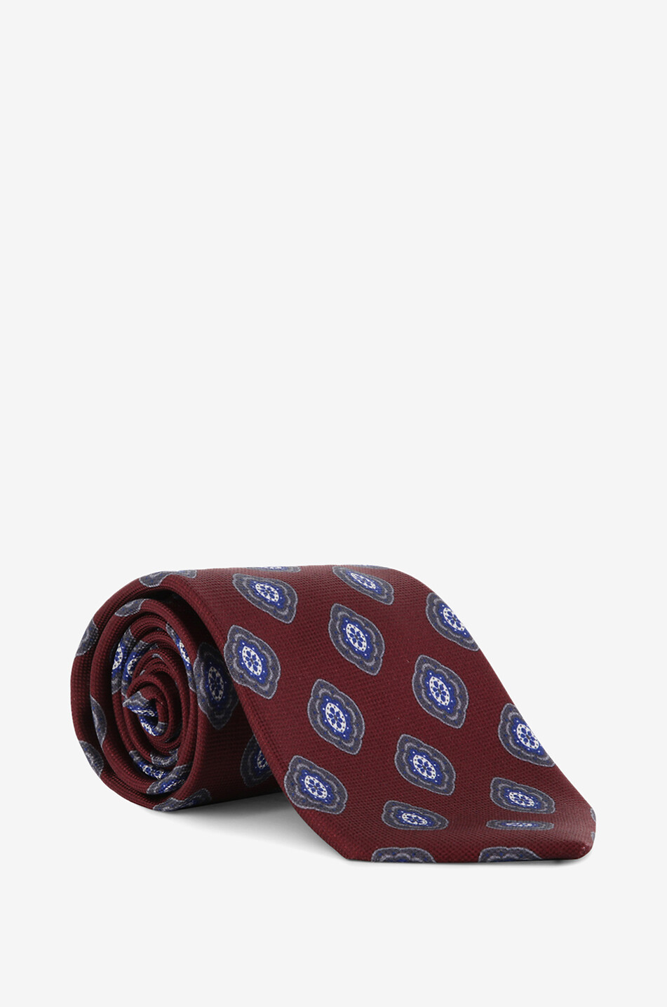 BIGI CRAVATTE Nilo medallion-printed silk tie Men RED 1