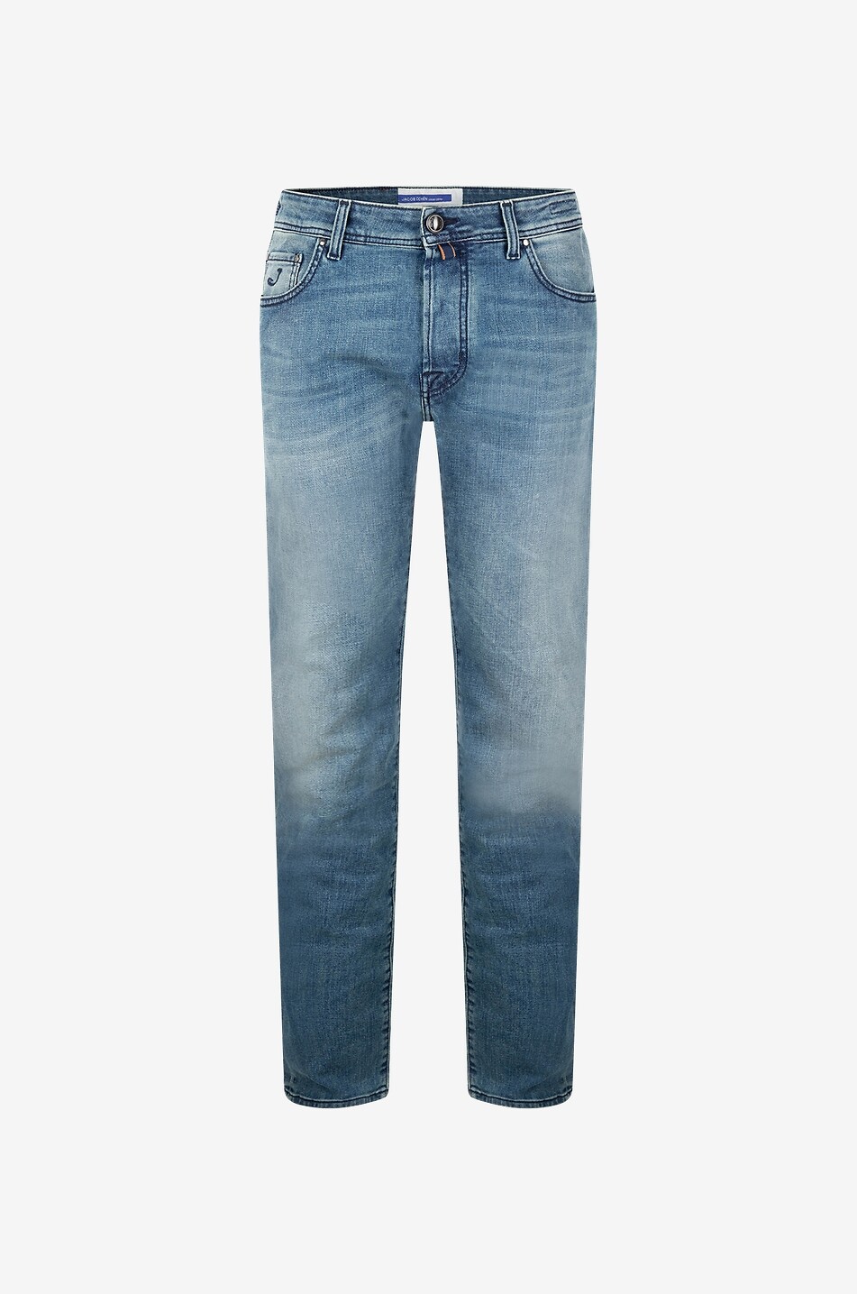 Bard faded cotton straight-leg jeans