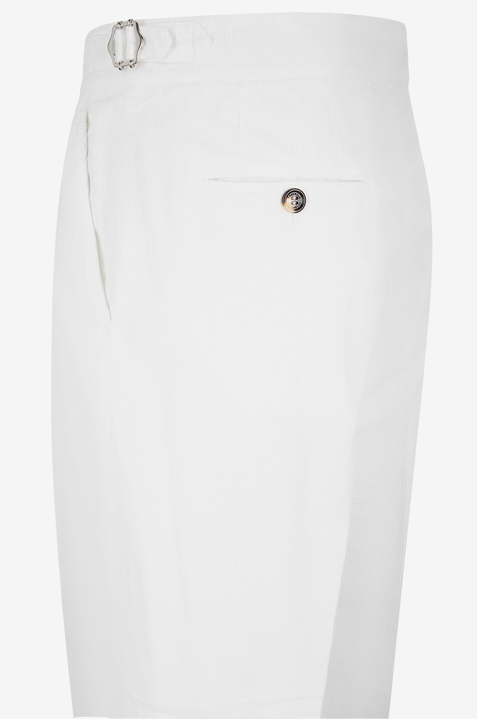 BRUNELLO CUCINELLI Tailor Fit corduroy trousers with waistband tucks Men EGGSHELL 3