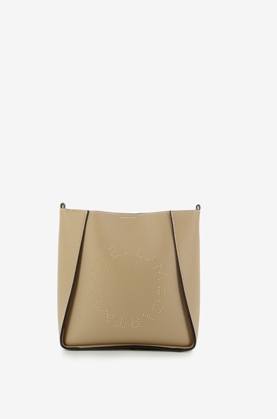 Schultertasche aus genarbtem Kunstleder mit Nieten Stella Logo Small