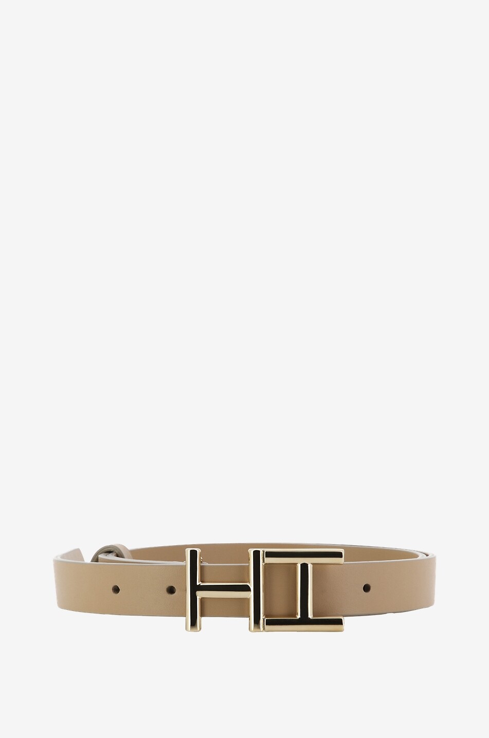 HEMISPHERE Ceinture fine en cuir Glow - 20 mm Femme CAMEL 1