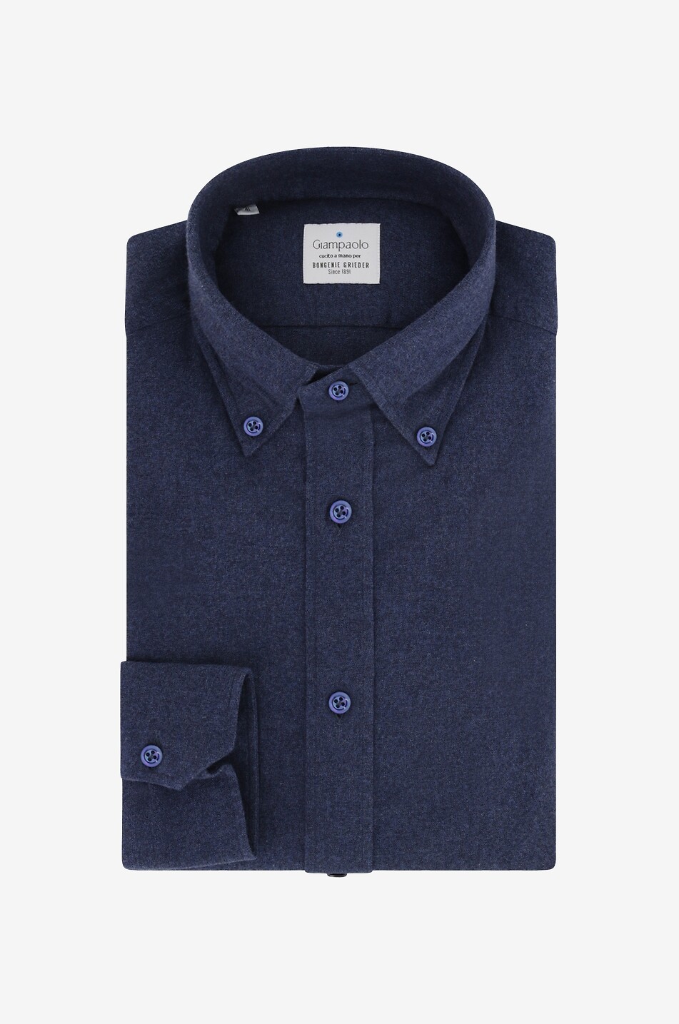 Cotton flannel long-sleeve shirt