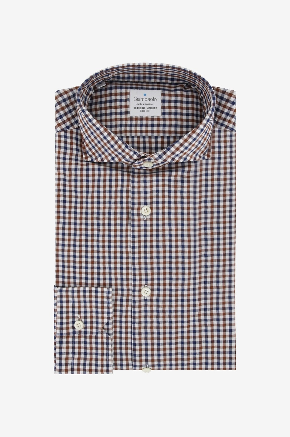 Chemise en coton à carreaux vichy bicolores