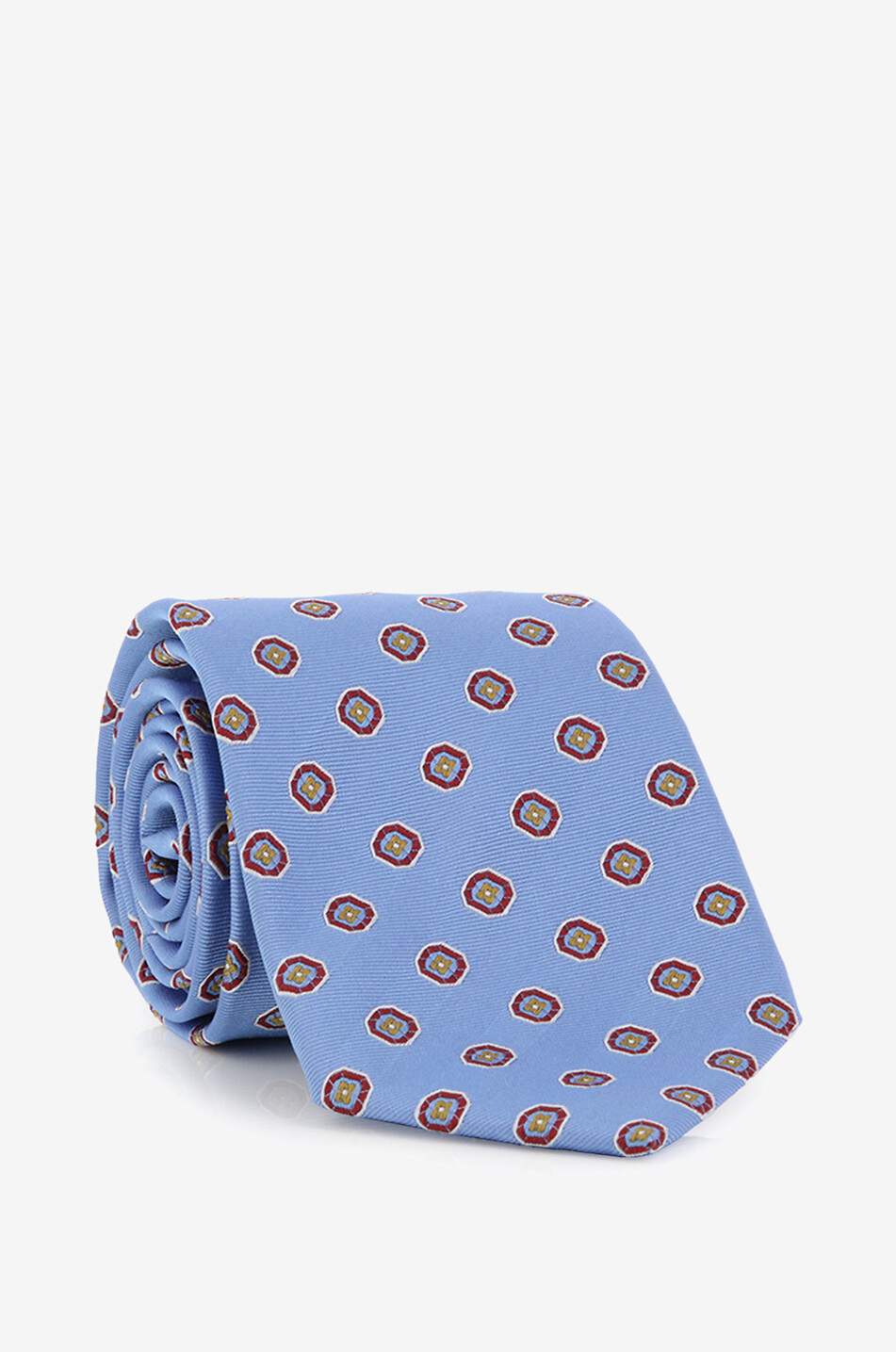 Krawatte aus Seidentwill mit Blütenmotiv Rio