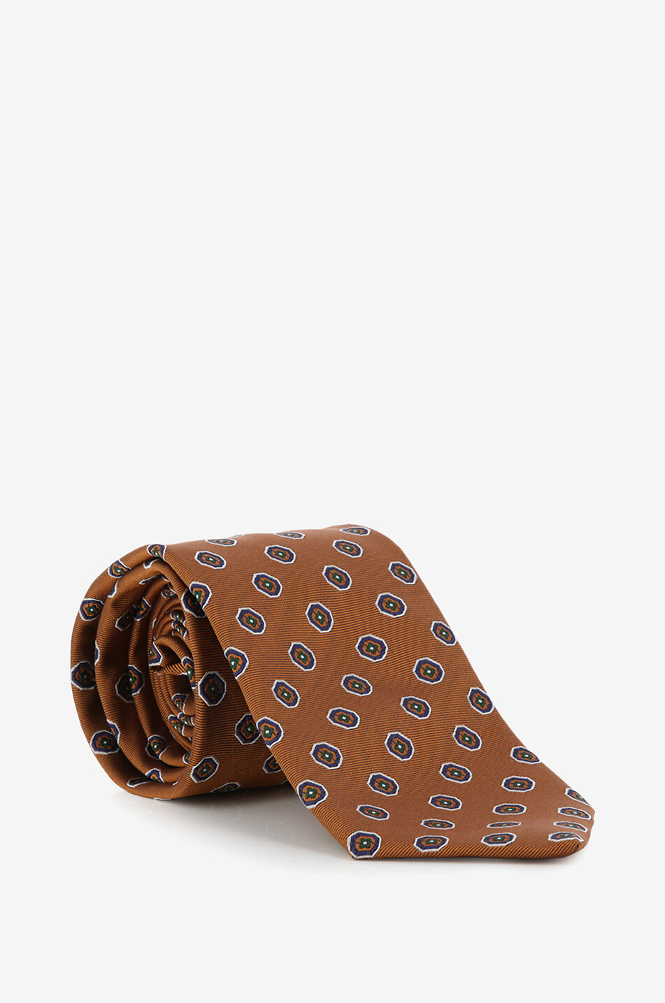 BIGI CRAVATTE Krawatte aus Seidentwill mit Blütenmotiv Rio Herren BRAUN 1