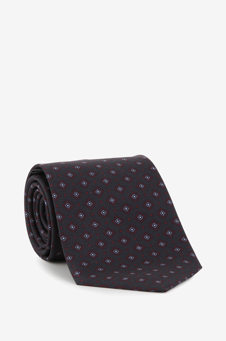 Krawatte aus Seide mit Tupfen und Rauten