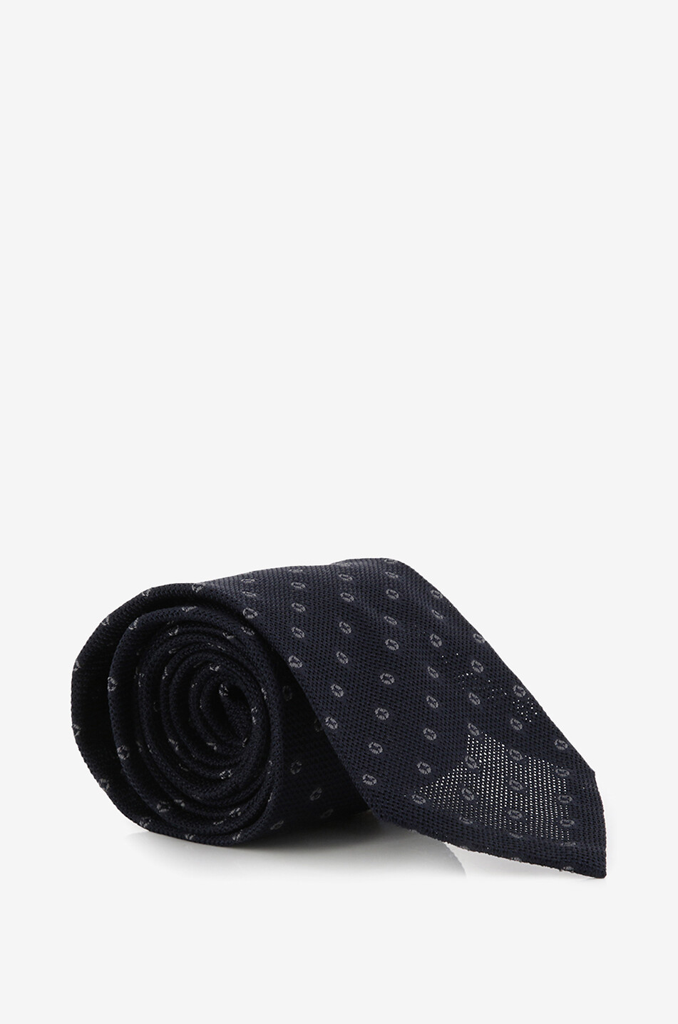 BIGI CRAVATTE Cravate en soie en maille à pois Laos Homme BLEU FONCE 1