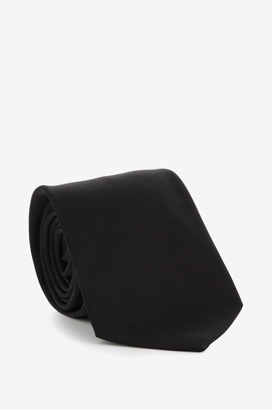 BRIONI Cravate unie en satin de  soie Homme NOIR 1