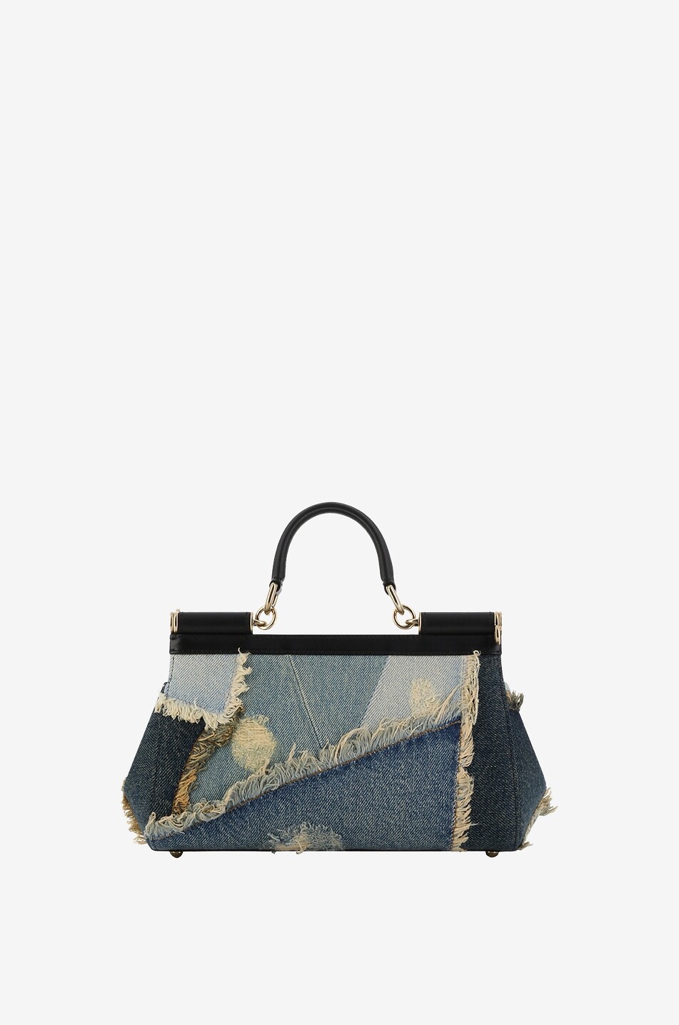 Sac à main en patchwork de denim Sicily Medium DOLCE GABBANA