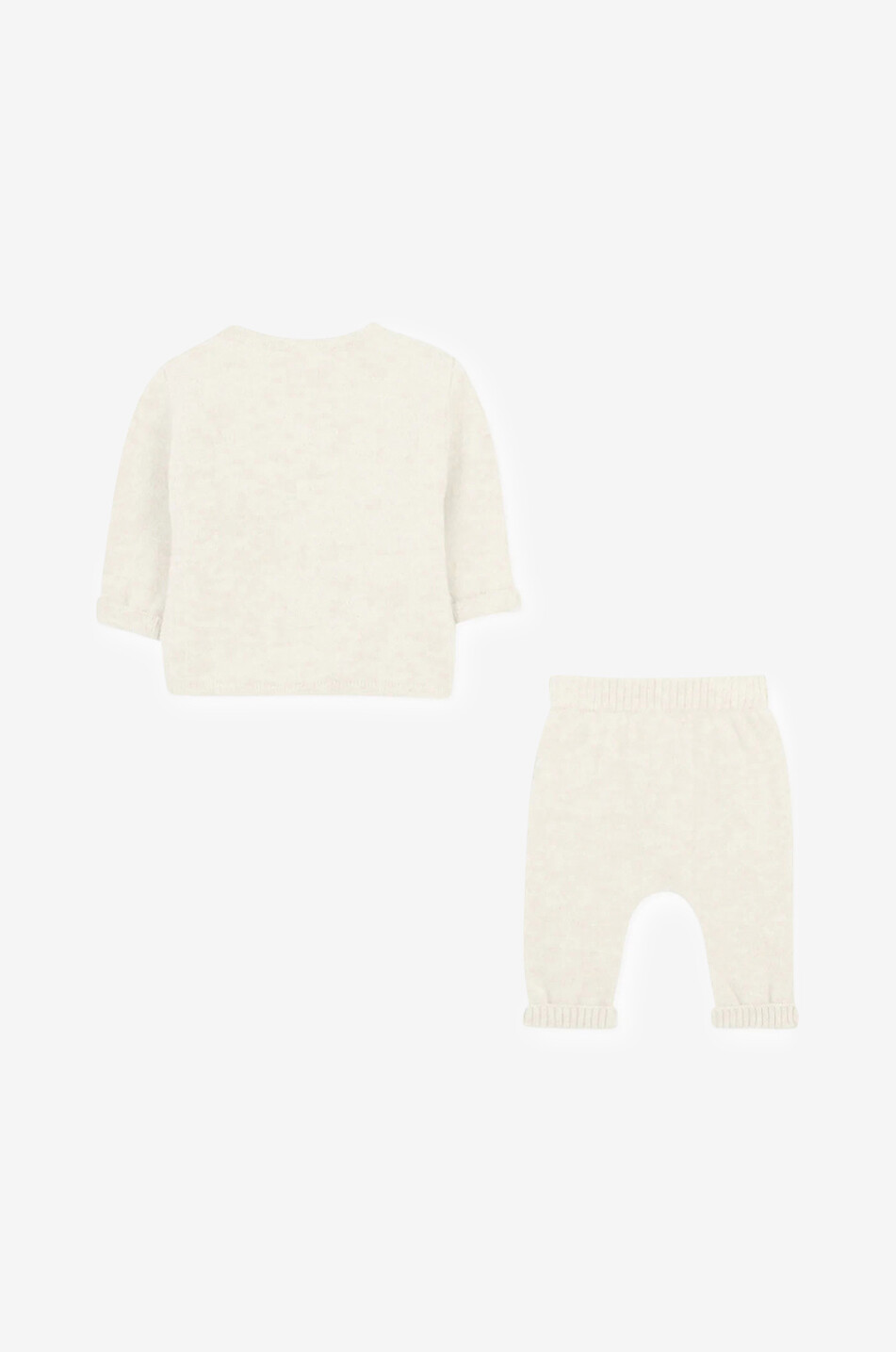 TARTINE ET CHOCOLAT Baby wool trousers and wrap cardigan Baby WHITE 3