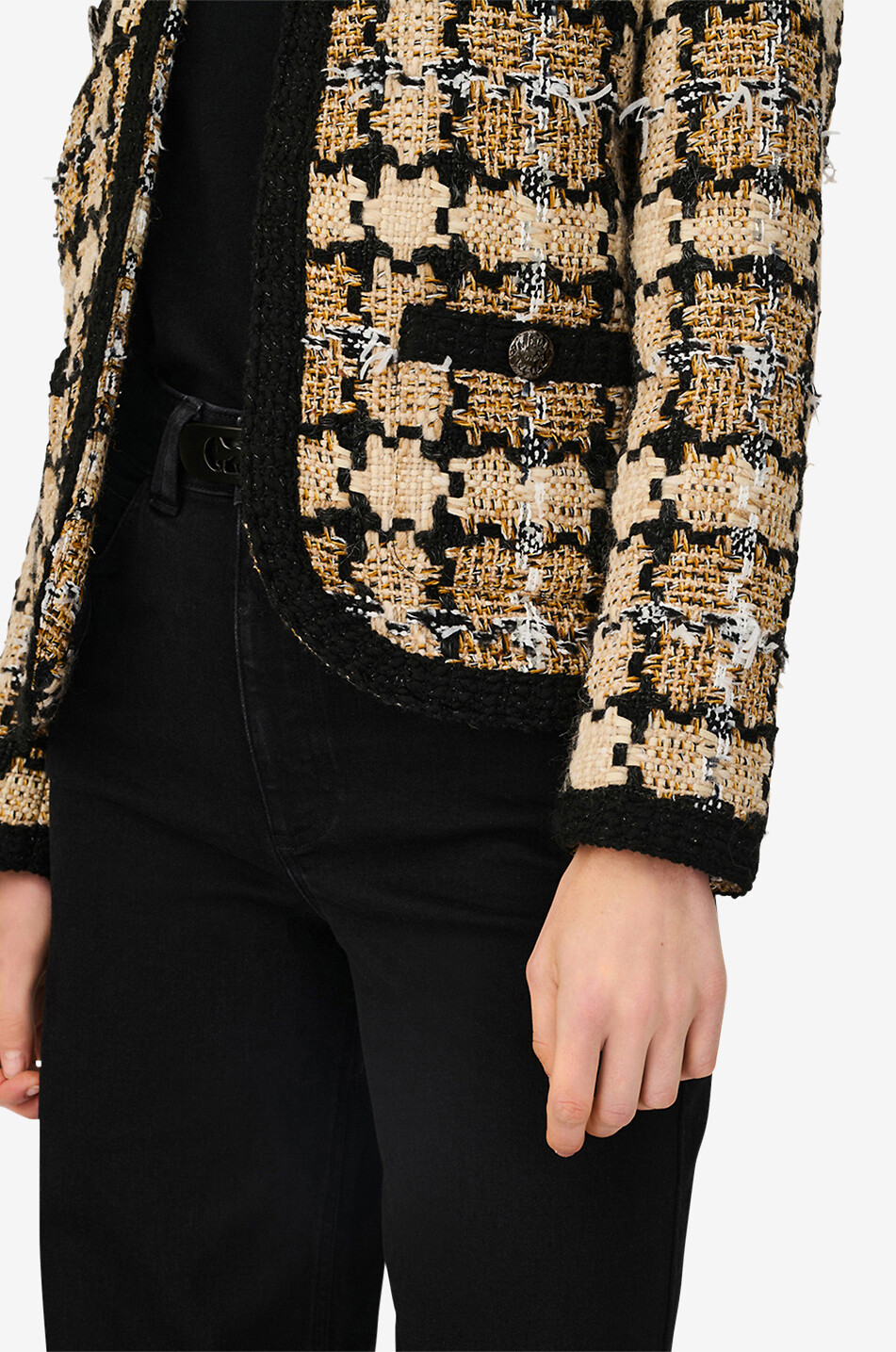 Veste en tweed à carreaux Tahia