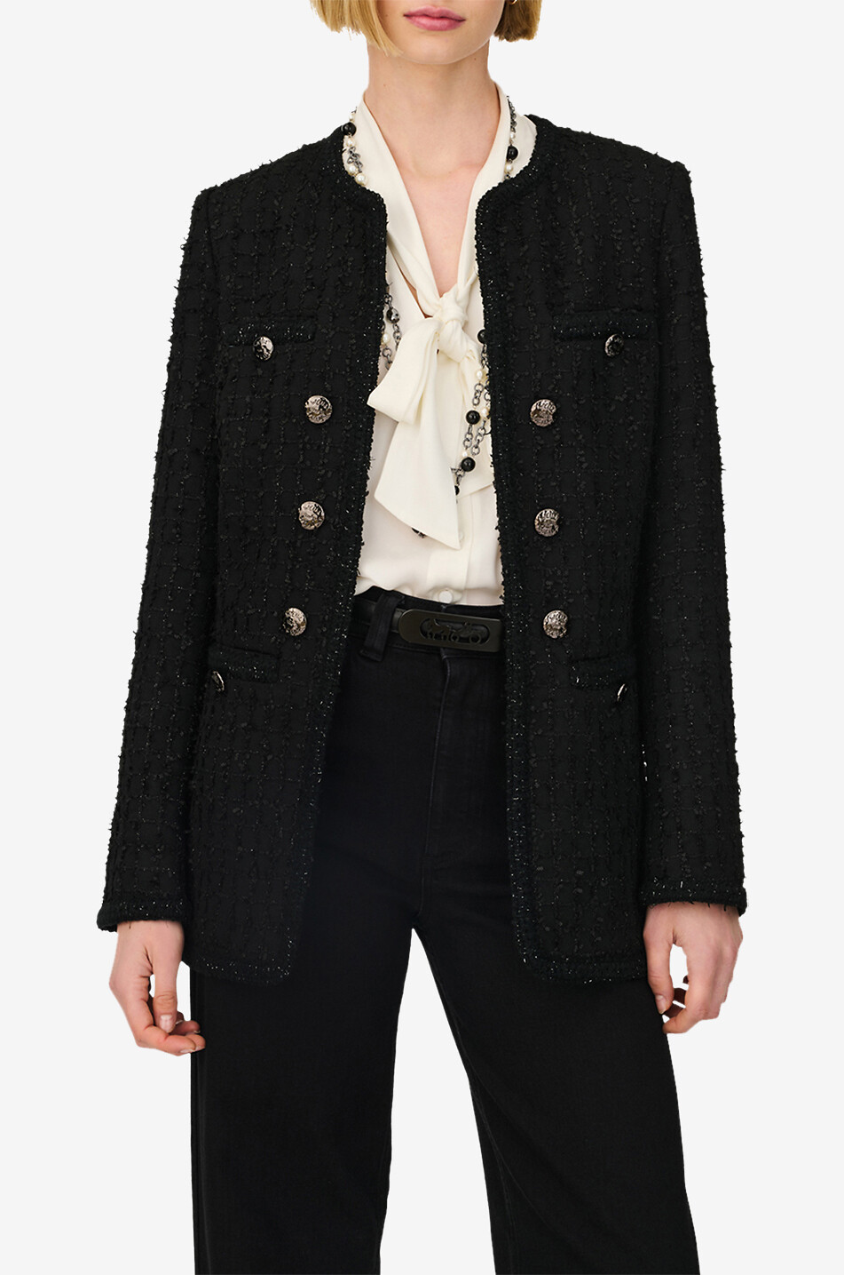 Long tweed jacket womens best sale