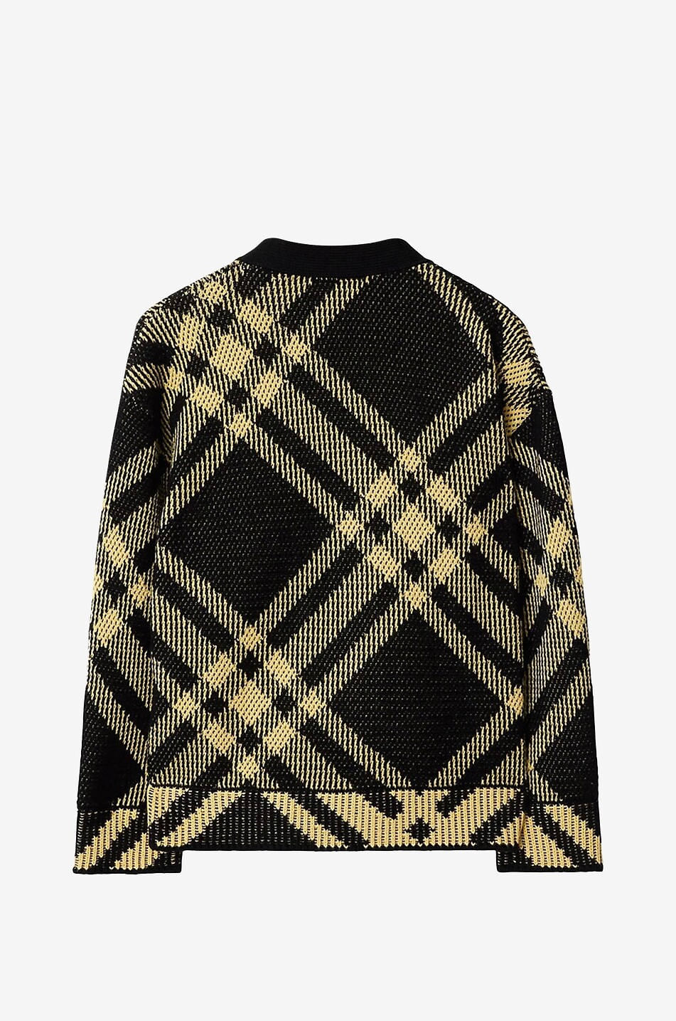 BURBERRY Cardigan jacquard en coton garçon Check Garçon NOIR 2