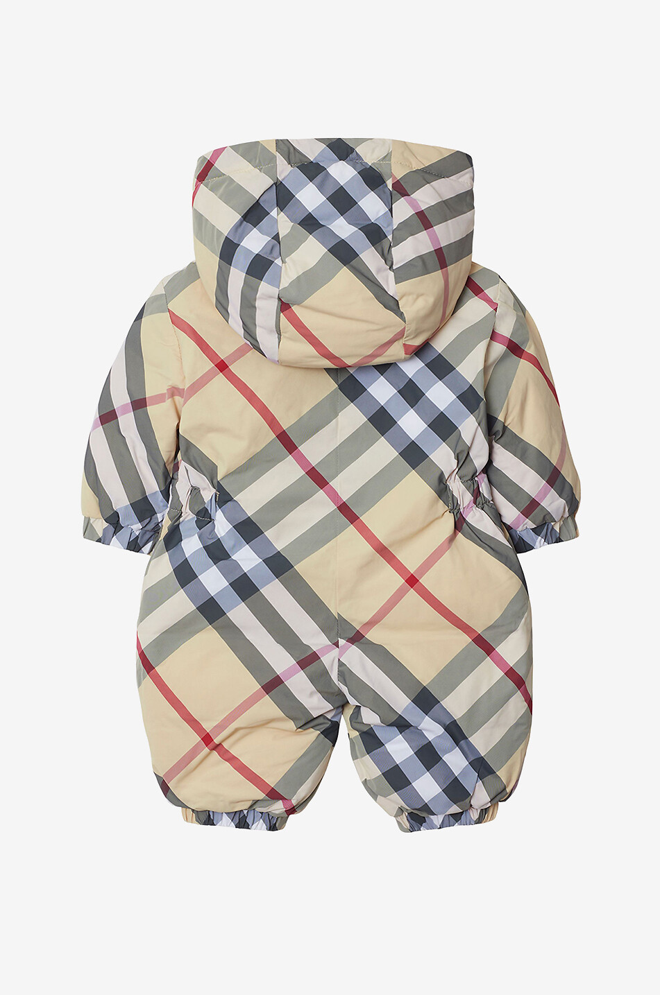 BURBERRY Robson Check baby snowsuit Baby Light beige 3