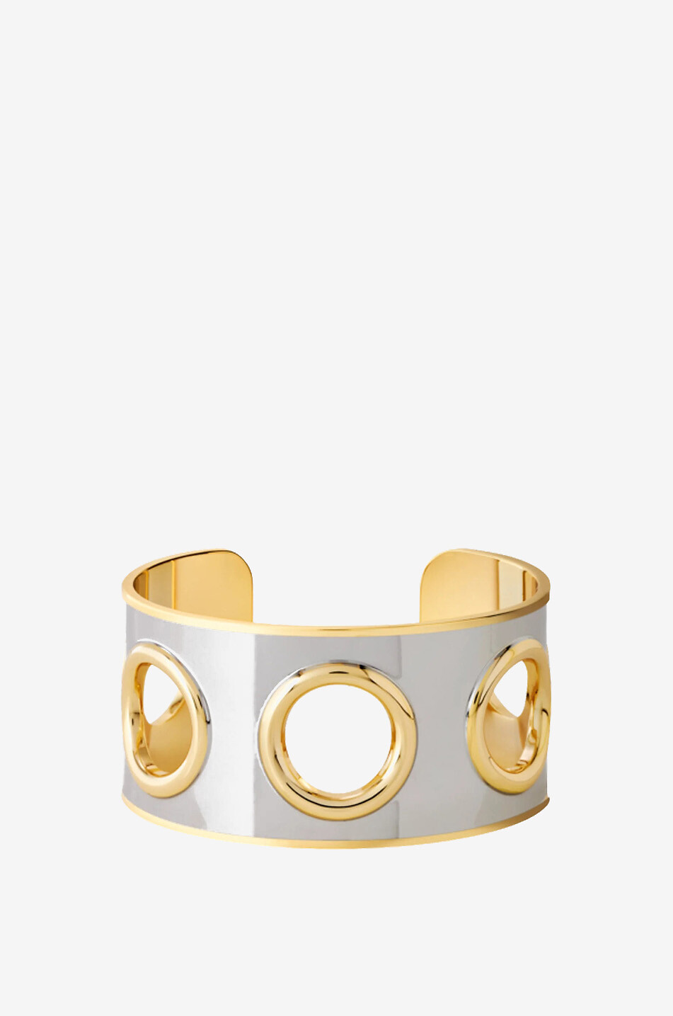 BANGLE UP Manchette bicolore Eyelet - 3 cm Femme DORE 1