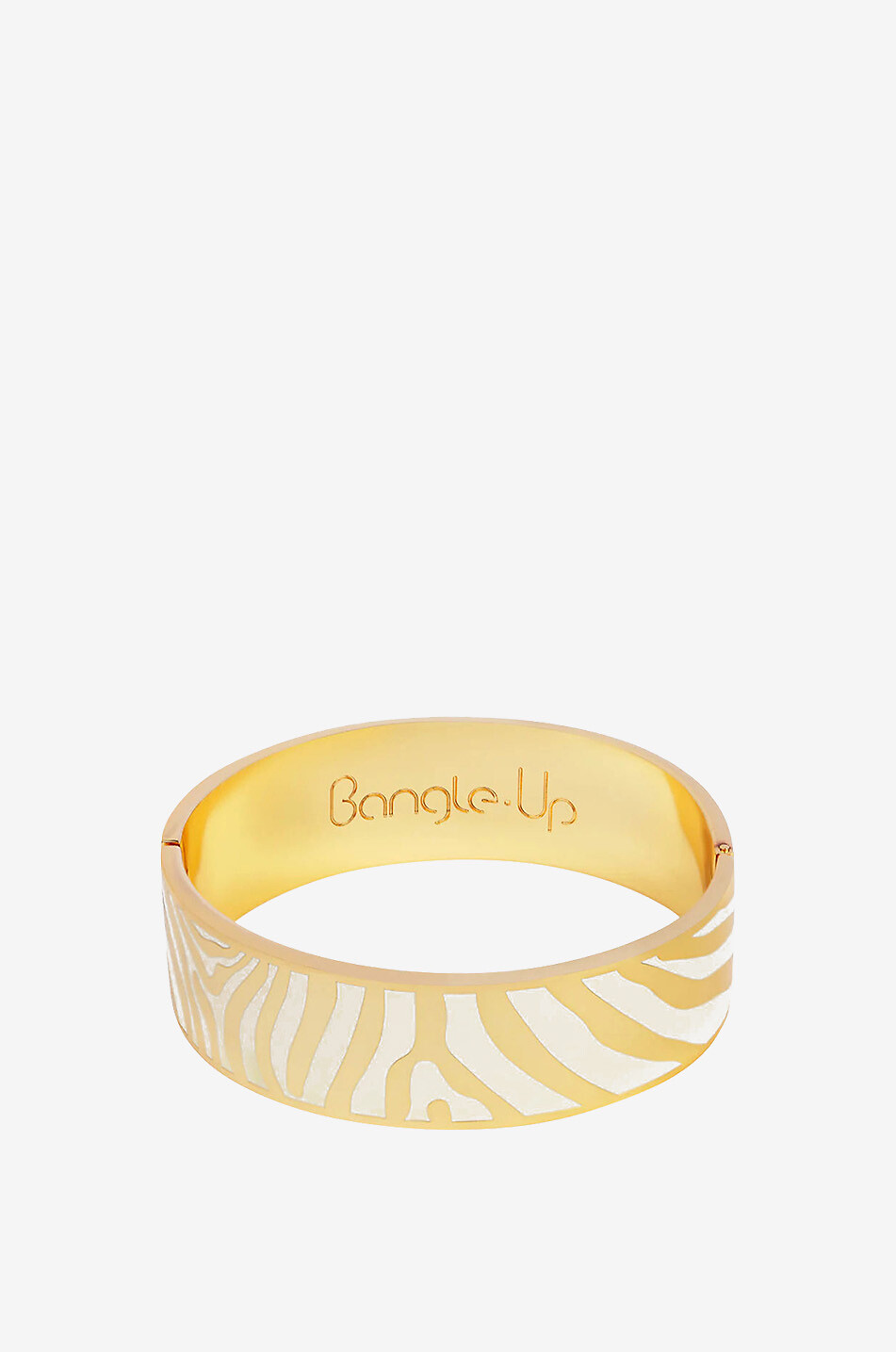 Emaillierte Manschette Zebra Blanc Sable - 2 cm