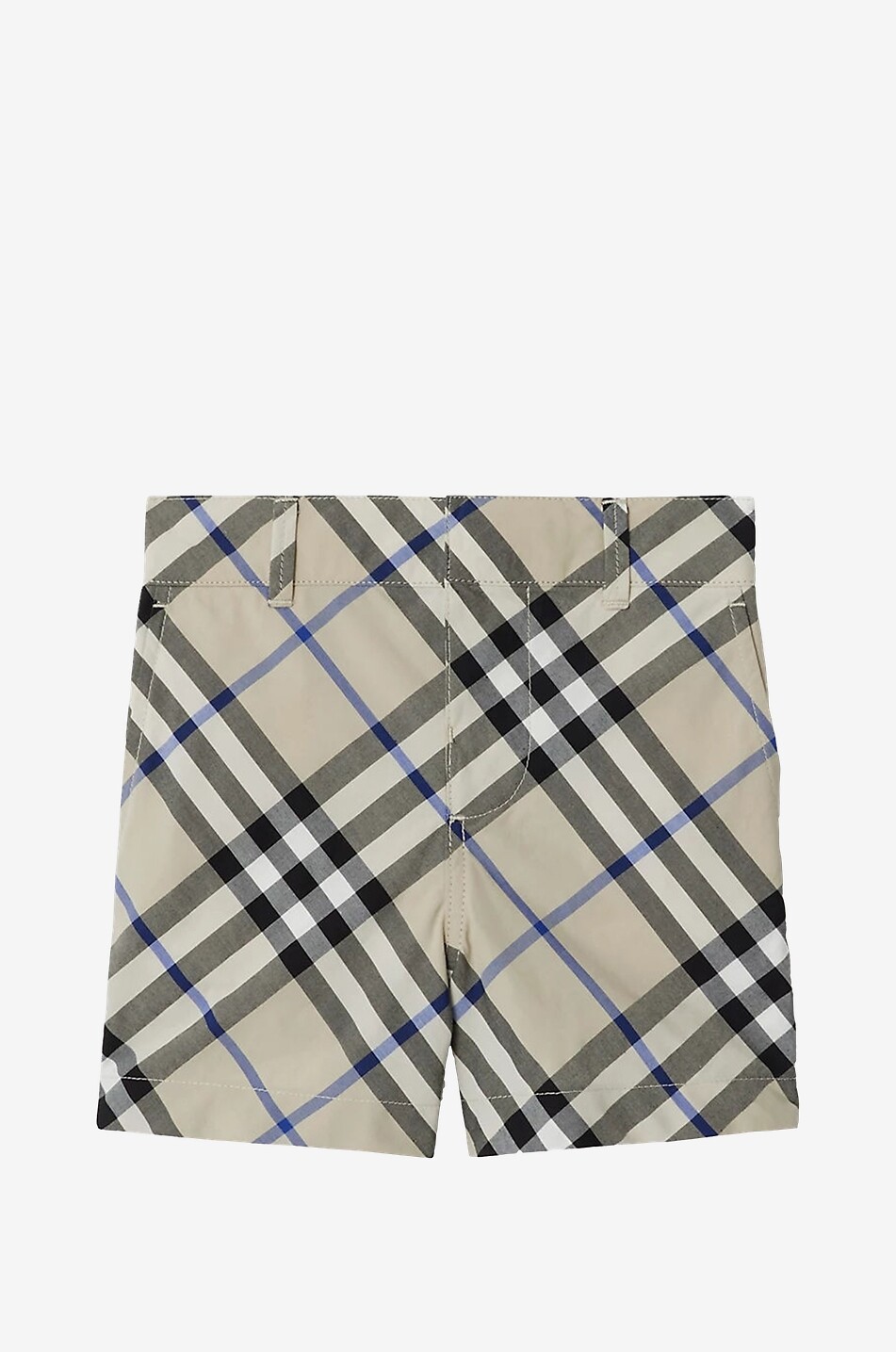 Check baby poplin shorts