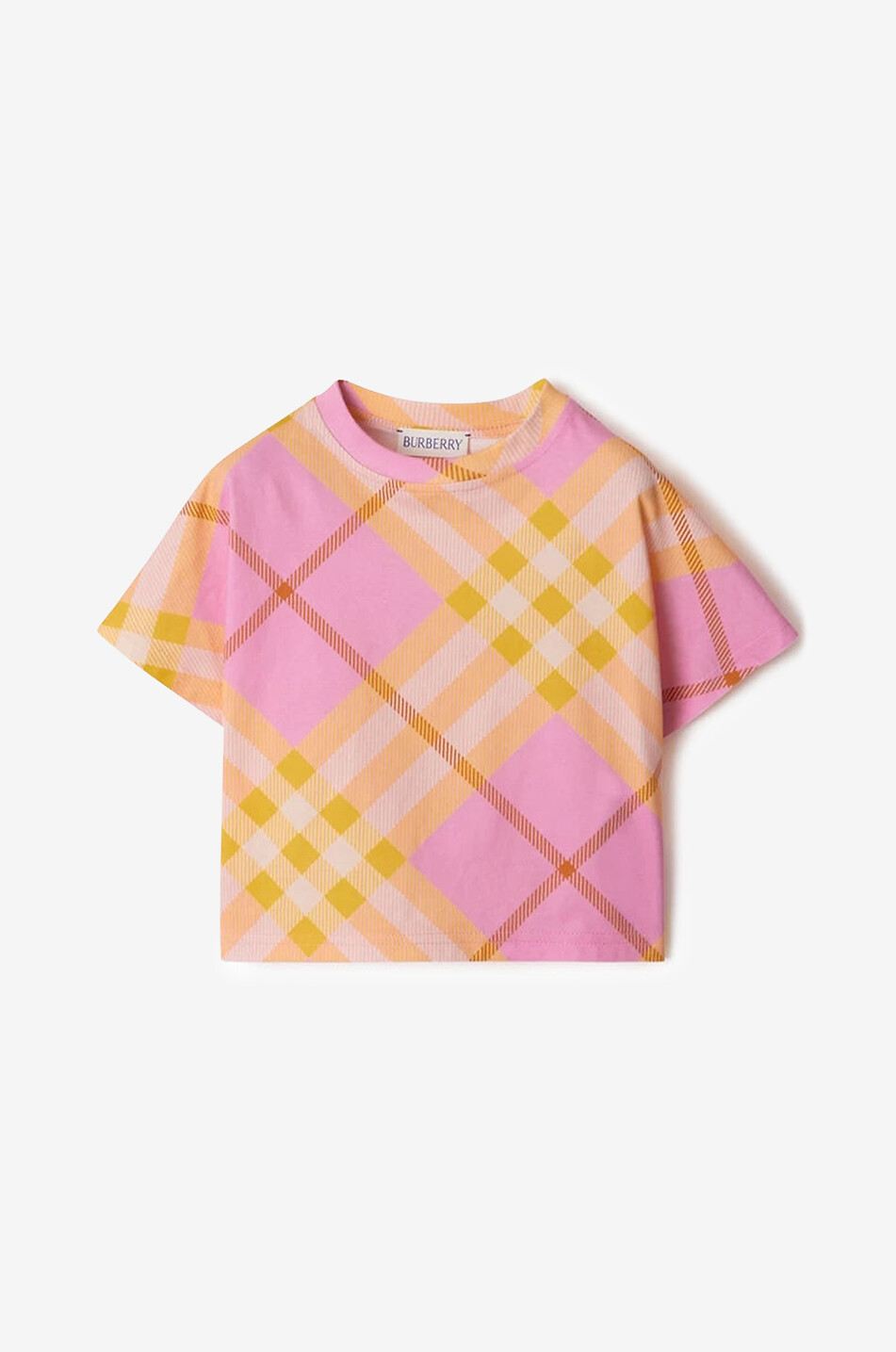 Check All Over baby short sleeved T shirt BURBERRY Bongenie