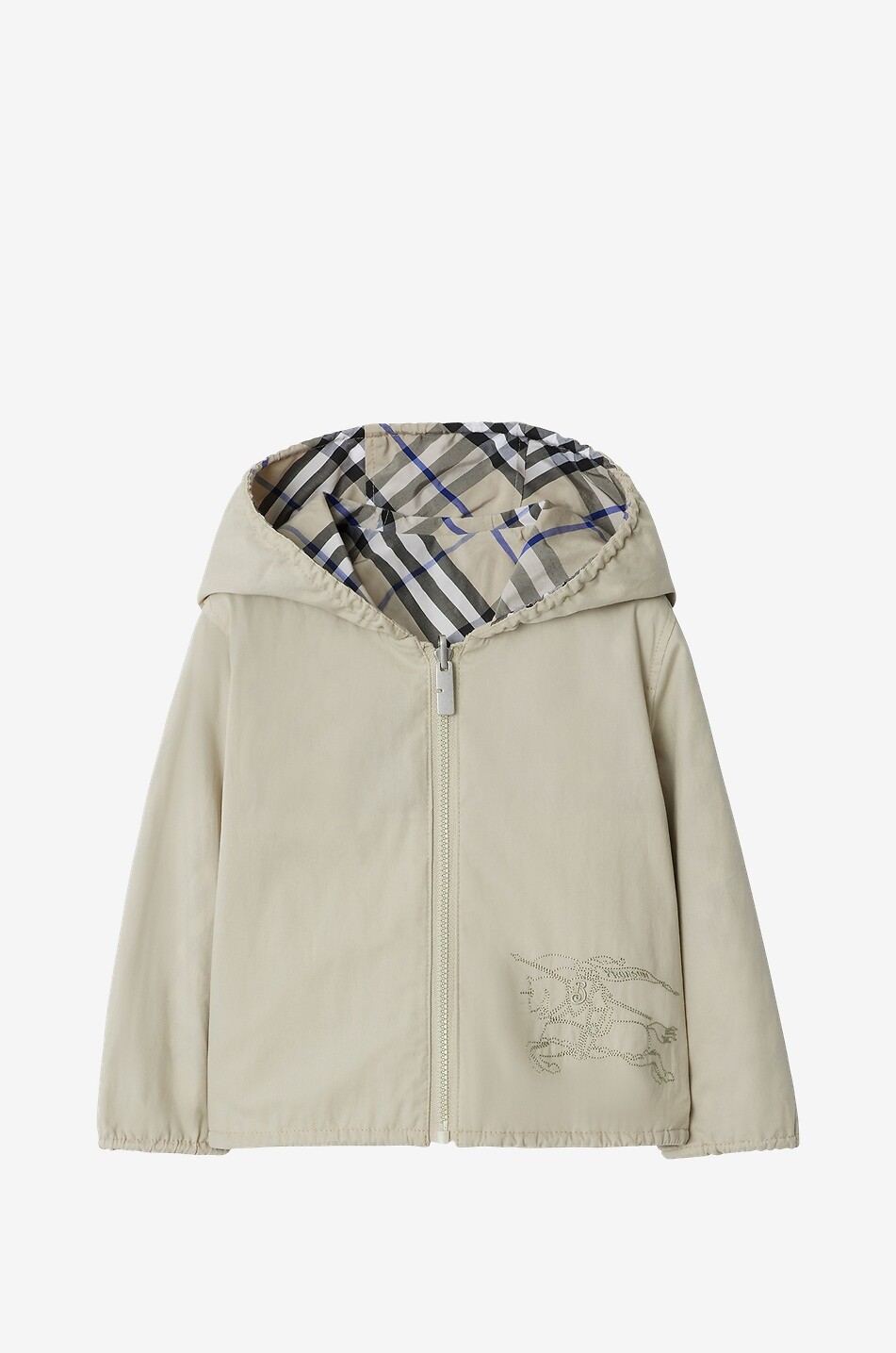 BURBERRY Wendbare Baby-Kapuzenjacke Check Baby Hellbeige 2