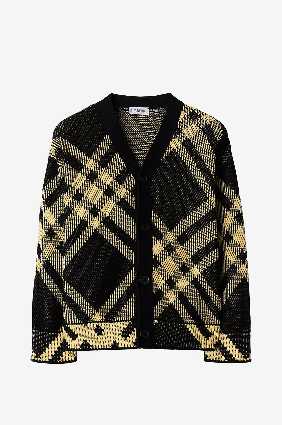 Cardigan jacquard en coton garçon Check