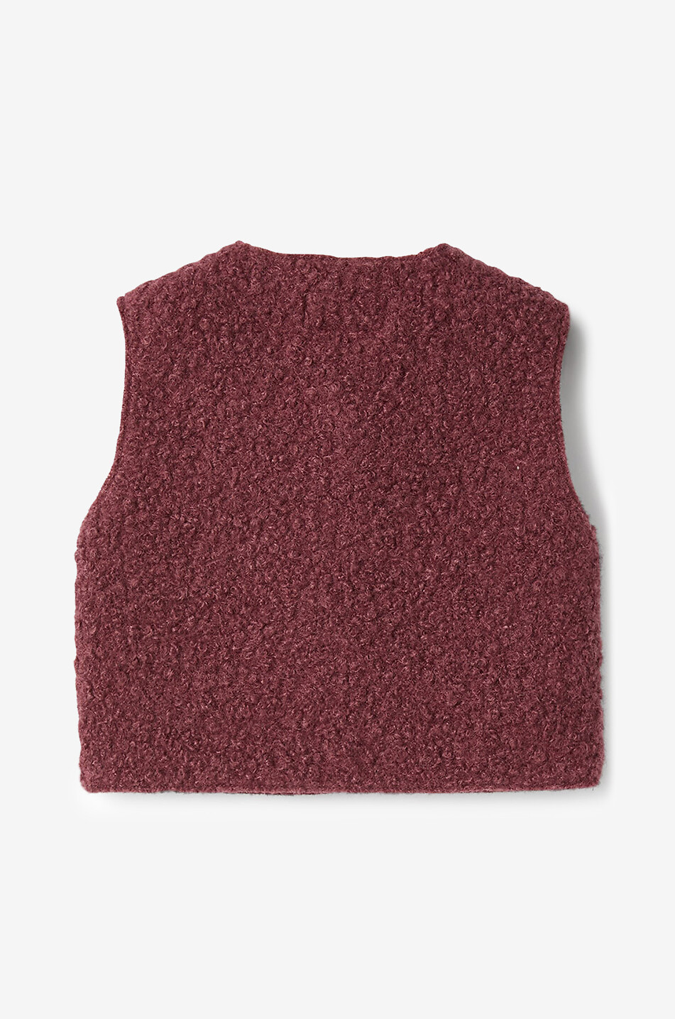 TEDDY & MINOU Faux fur baby vest Baby DARK RED 2