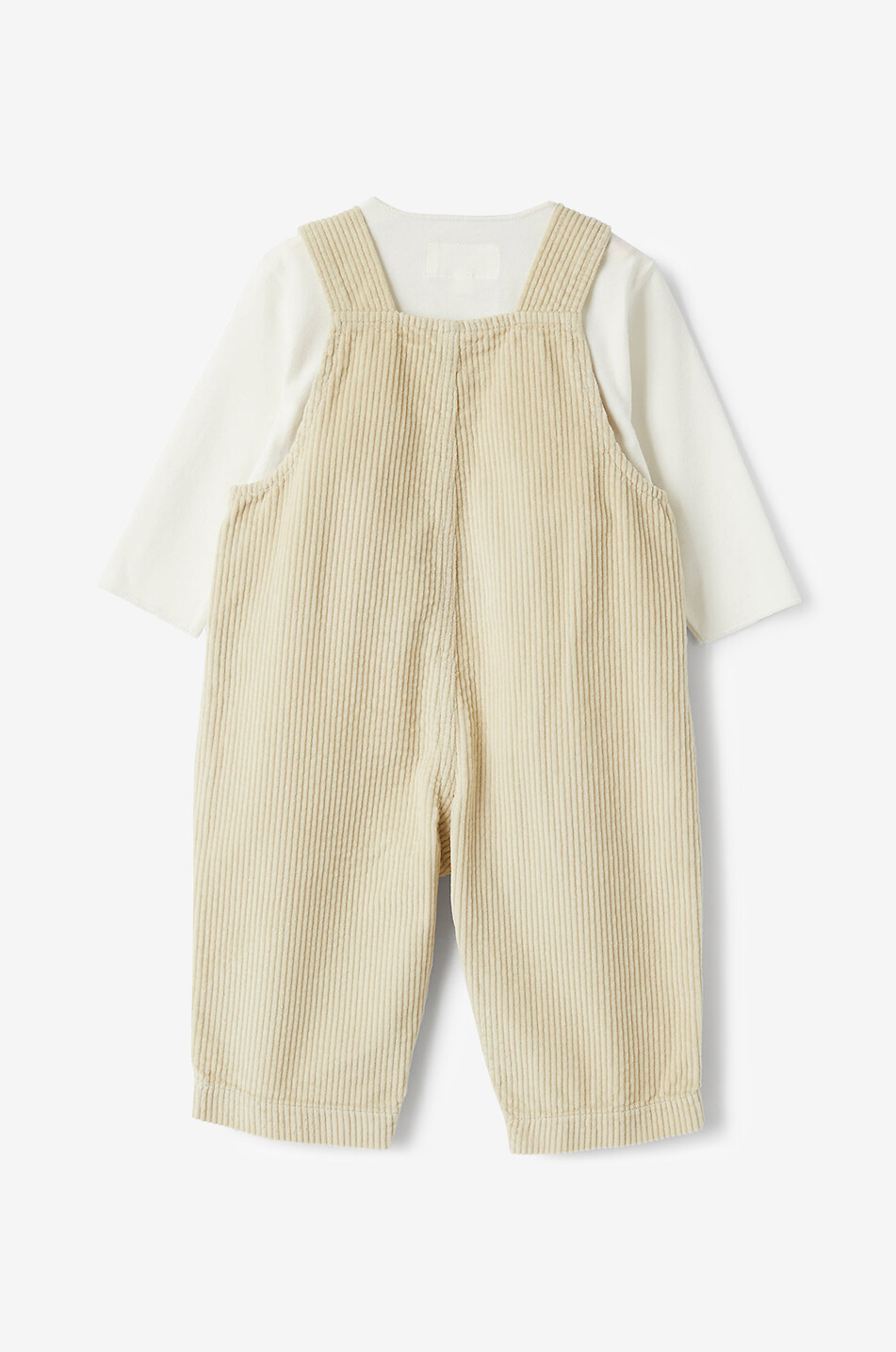 TEDDY & MINOU Cord-Latzhose und T-Shirt für Babys Baby BEIGE 2