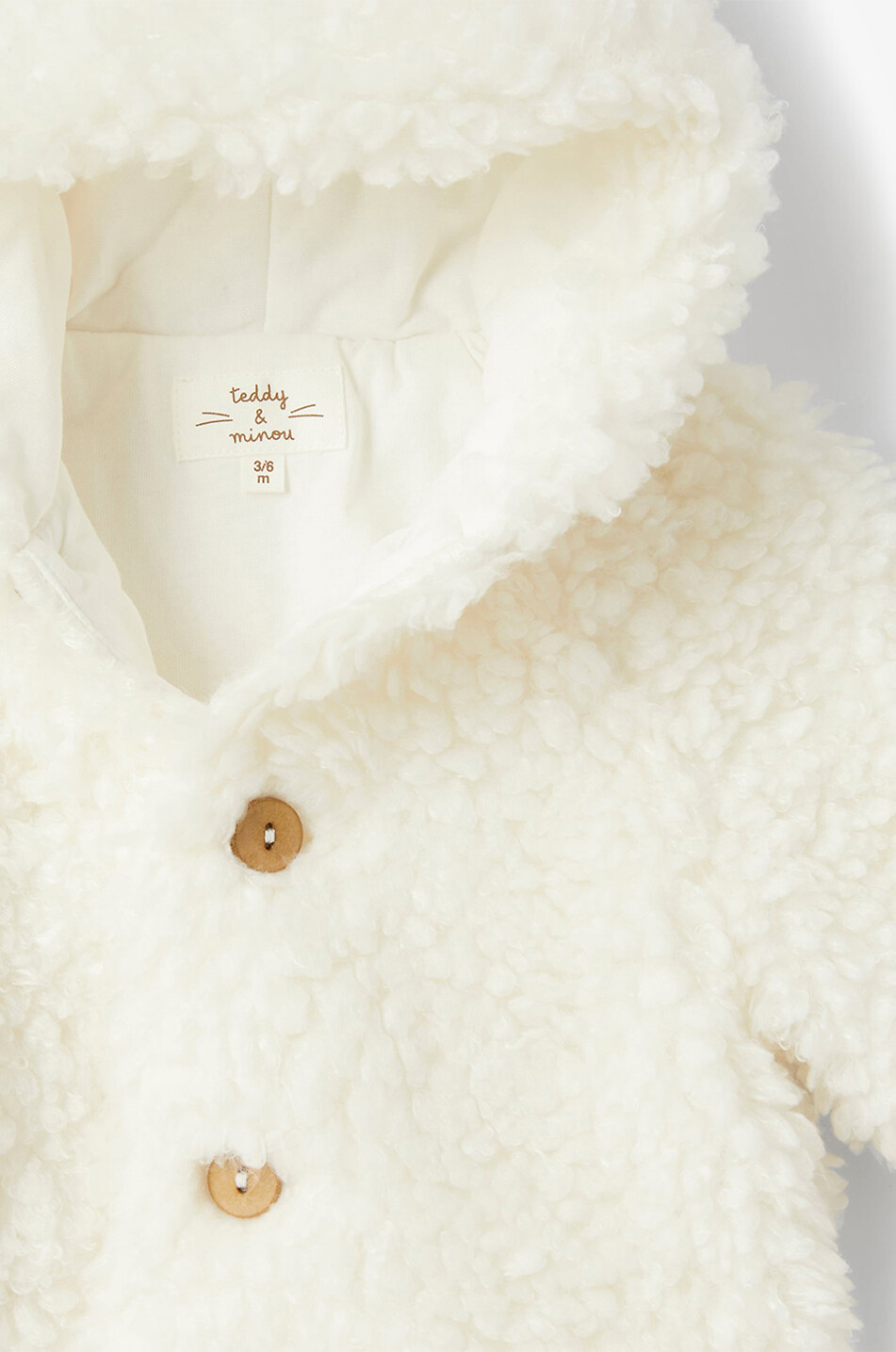Faux fur hooded baby coat