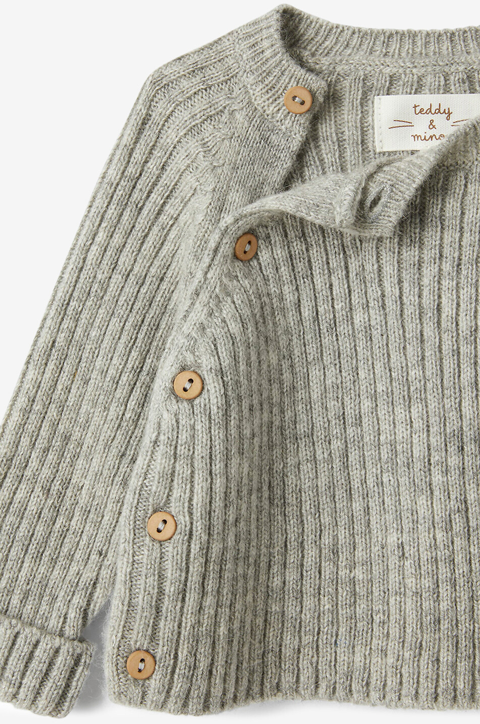 TEDDY & MINOU Jogging en maille côtelée de coton bébé Bébé GRIS 4