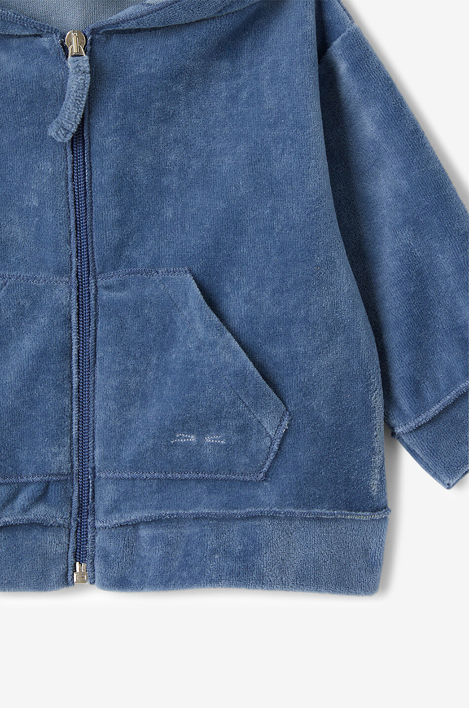 Baby-Kapuzensweatjacke aus Samt