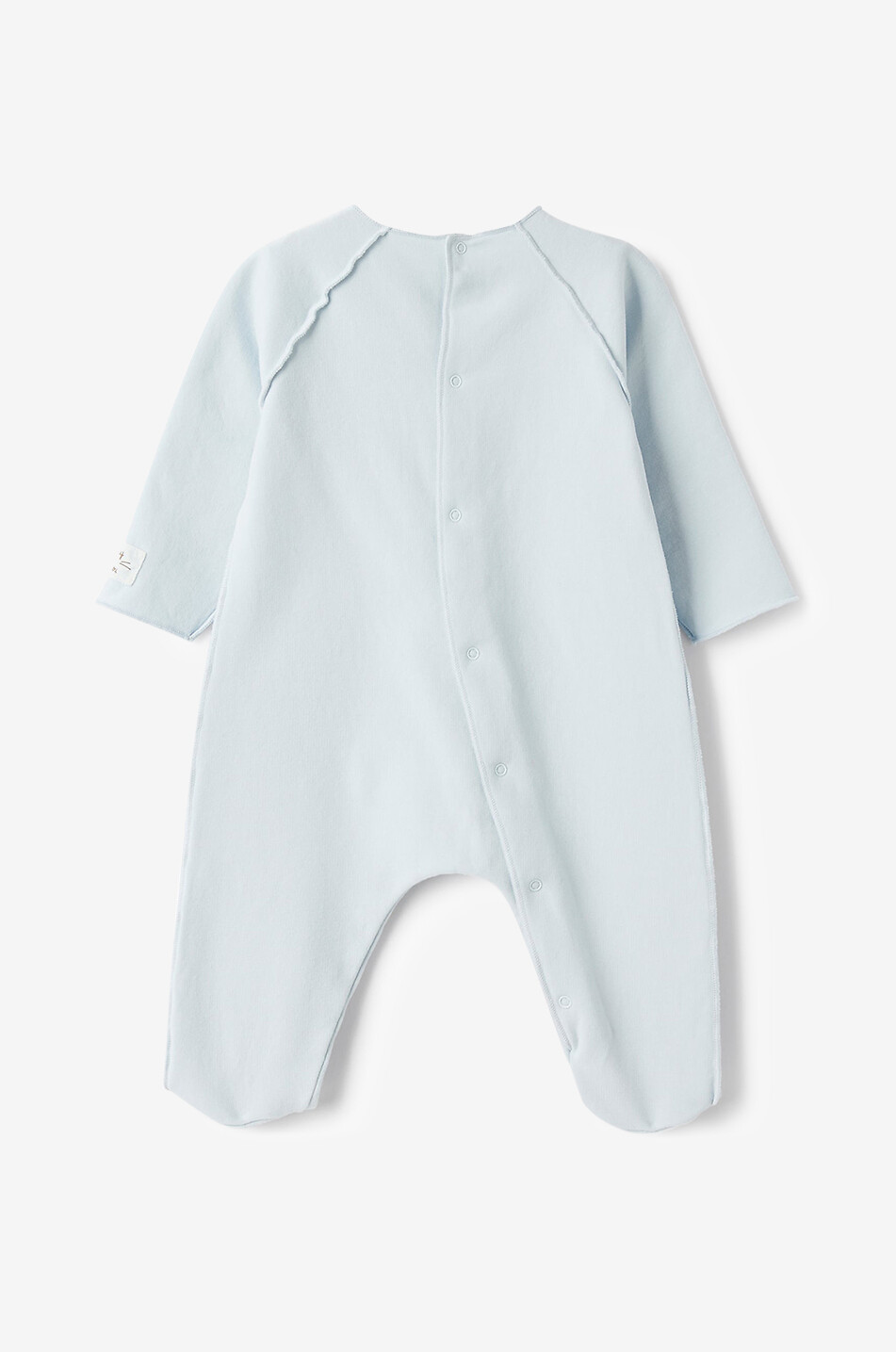 TEDDY & MINOU Sweat-Pyjama für Babys mit Kätzchenpatch Baby HELLBLAU 2