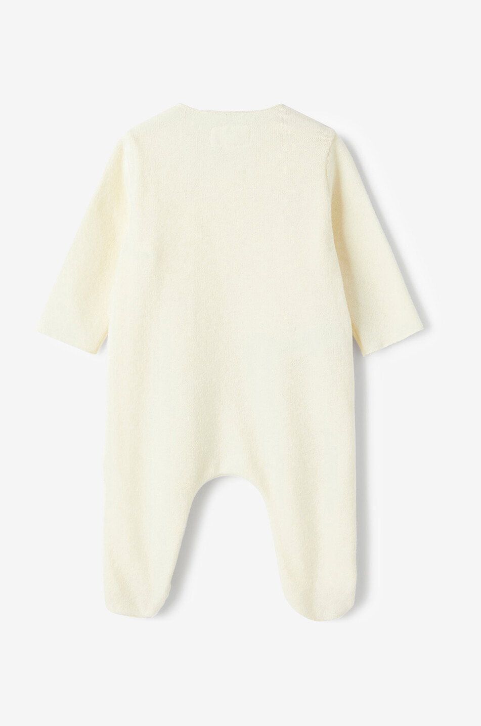 TEDDY & MINOU Kitten patch adorned baby velvet all-in-one Baby WHITE 2