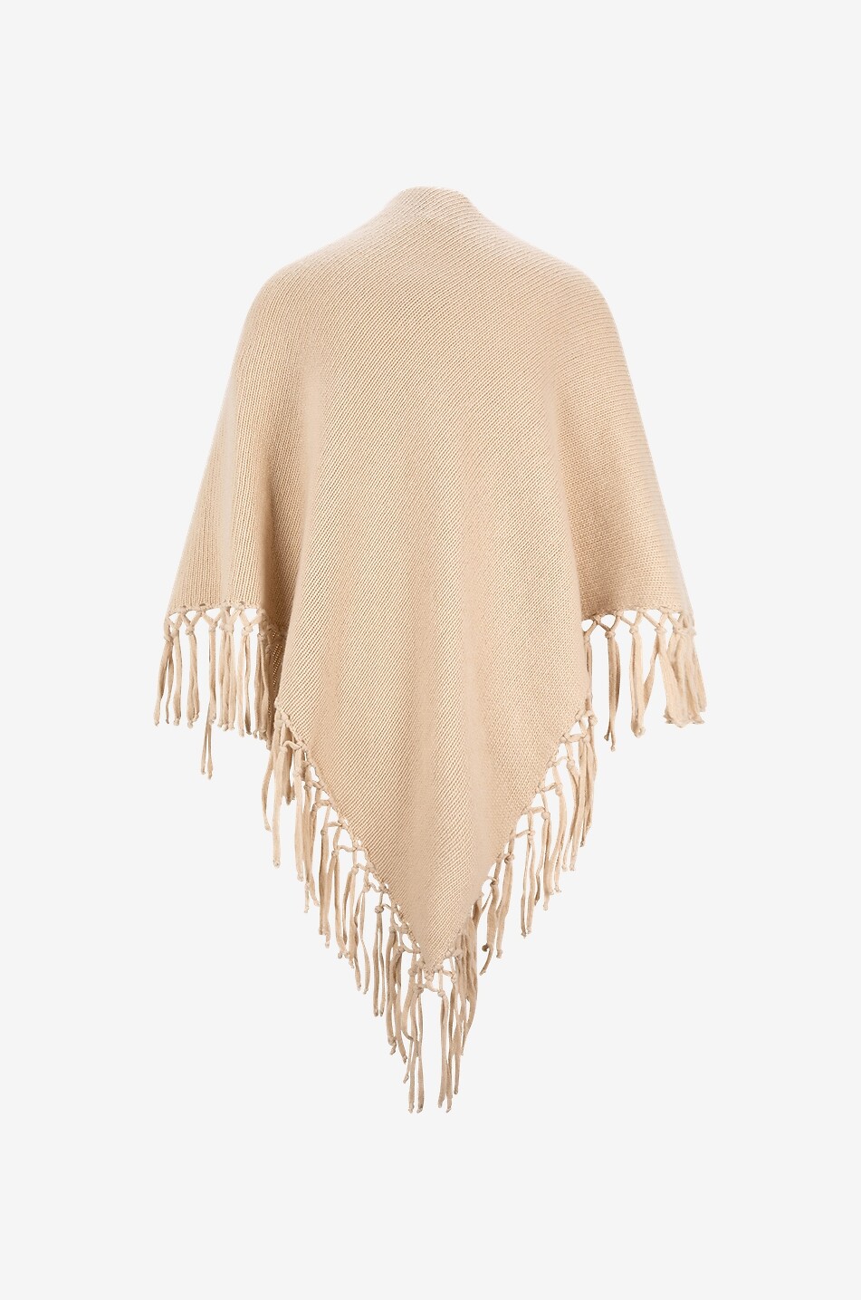 WEEKEND MAX MARA Tornado triangular virgin wool knit shawl Women BEIGE 2
