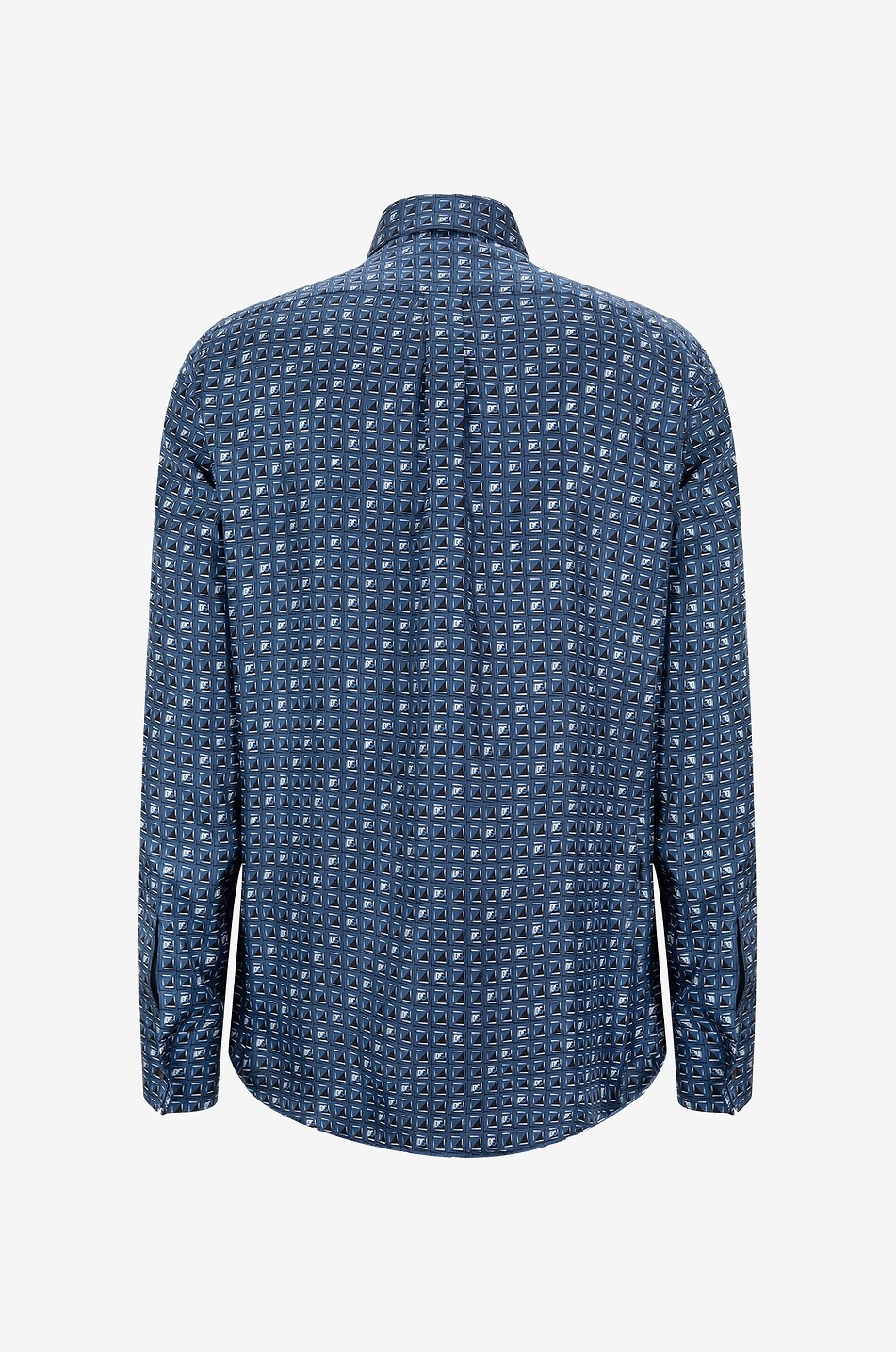 DOLCE & GABBANA Seidentwillhemd mit Krawattenprint Martini Herren BLAU 2