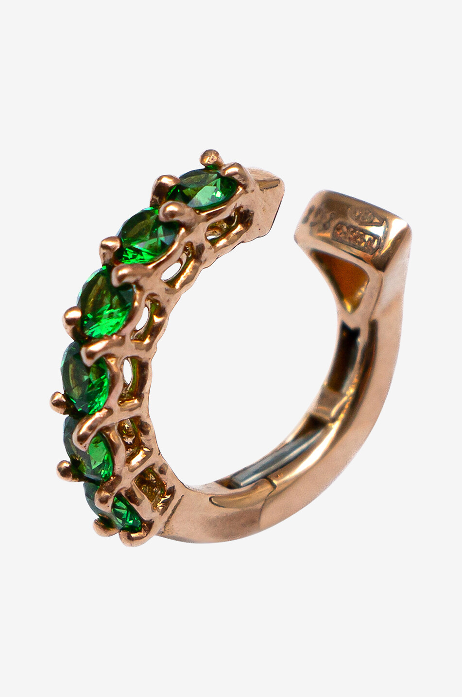 GBYG Big Ear Cuff pink gold and tsavorite earring Women PINK 1