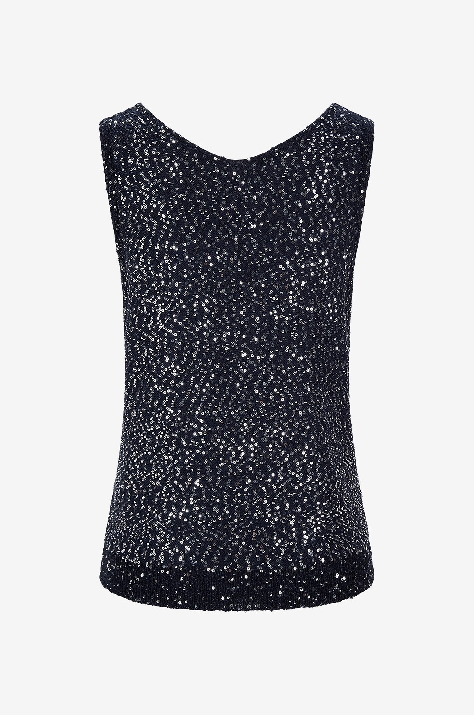 WEEKEND MAX MARA Top sans manches en maille à sequins Narva Femme BLEU FONCE 2