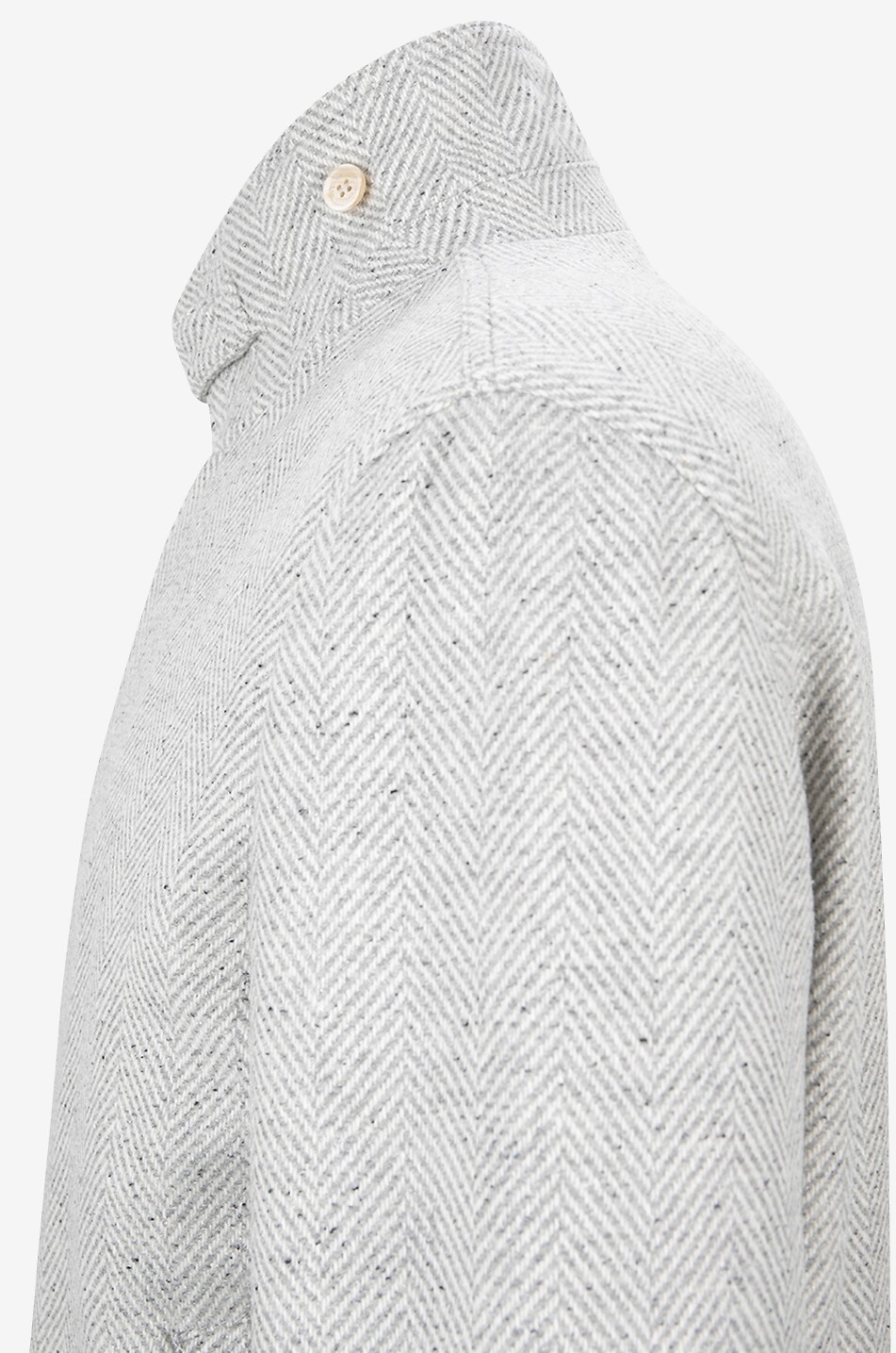 BRUNELLO CUCINELLI Wool and cashmere herringbone bomber jacket Men LIGHT GREY 3