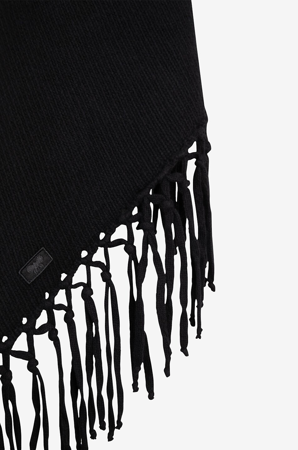 WEEKEND MAX MARA Tornado triangular virgin wool knit shawl Women BLACK 3